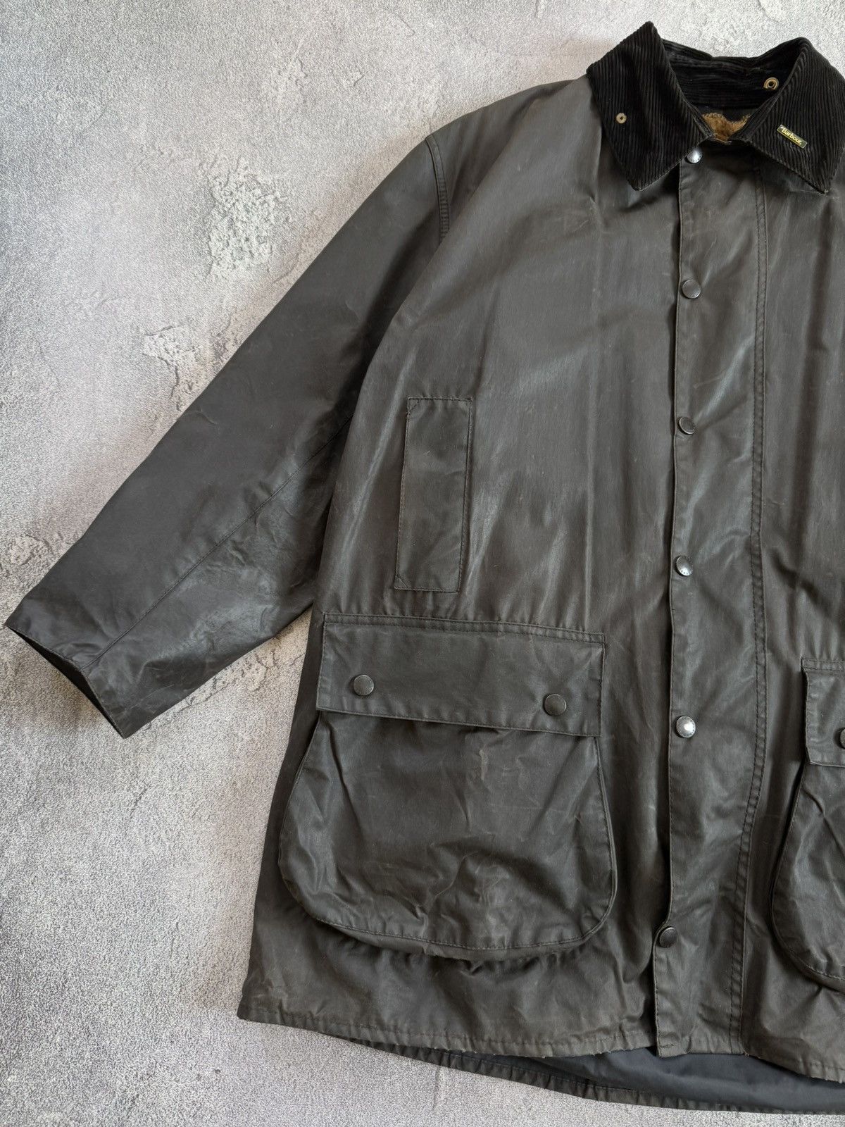 Barbour × Vintage Barbour A206 Border C48/112cm jacket + lining coat waxed wax Size US XL / EU 56 / 4 - 8 Thumbnail
