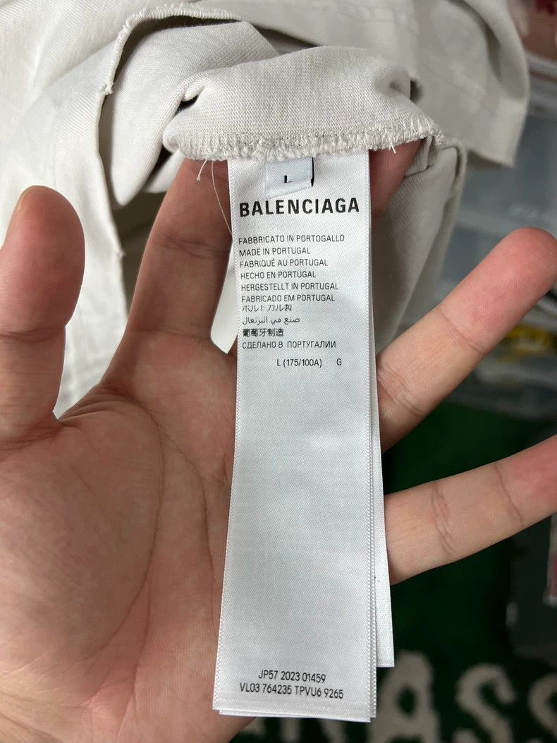 Balenciaga Balenciaga White Sports blue logo short sleeves Size US L / EU 52-54 / 3 - 4 Thumbnail