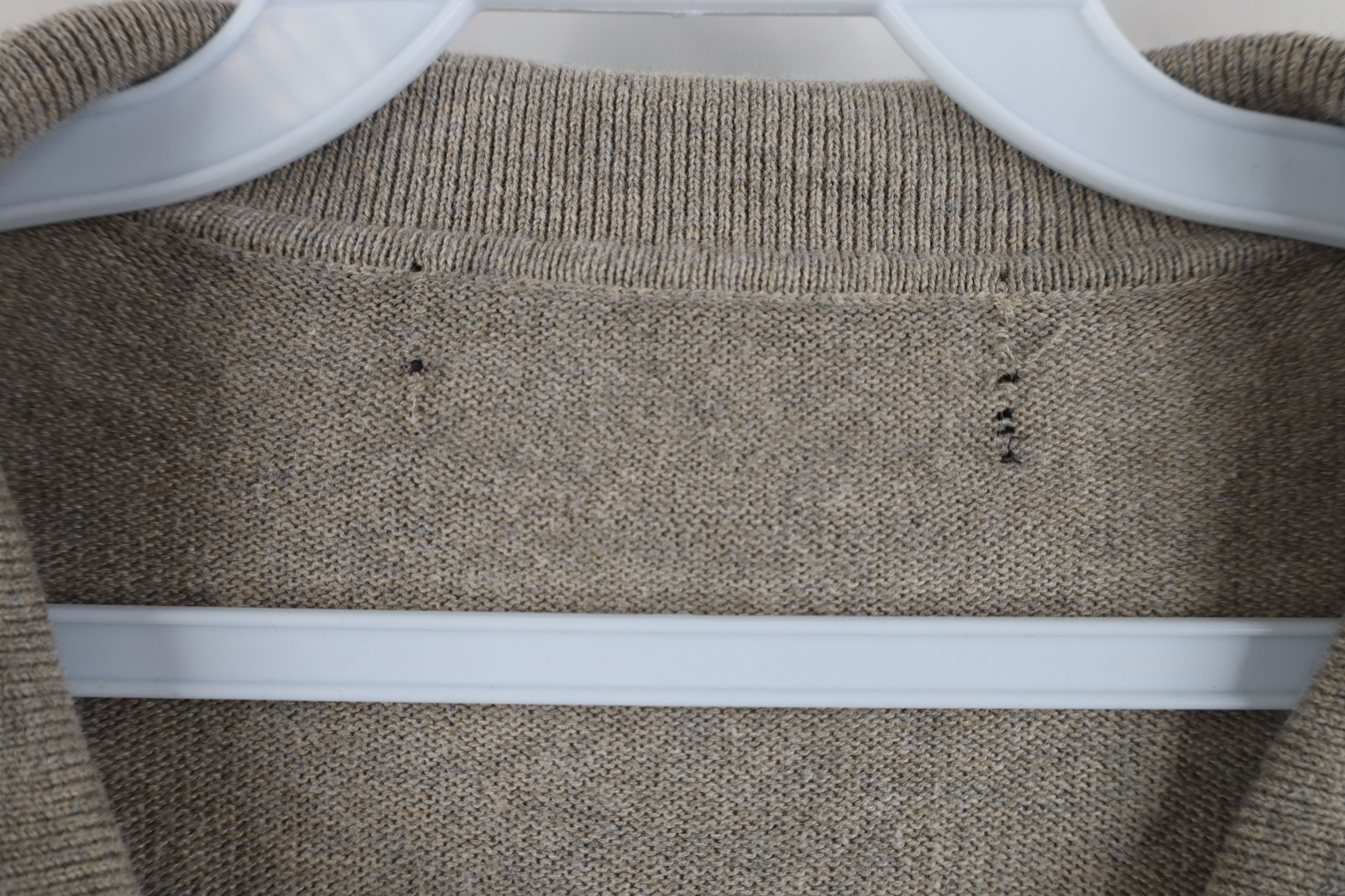 Vintage Vintage 90s Streetwear Collared Knit Pullover Sweater Beige Size US XL / EU 56 / 4 - 4 Thumbnail