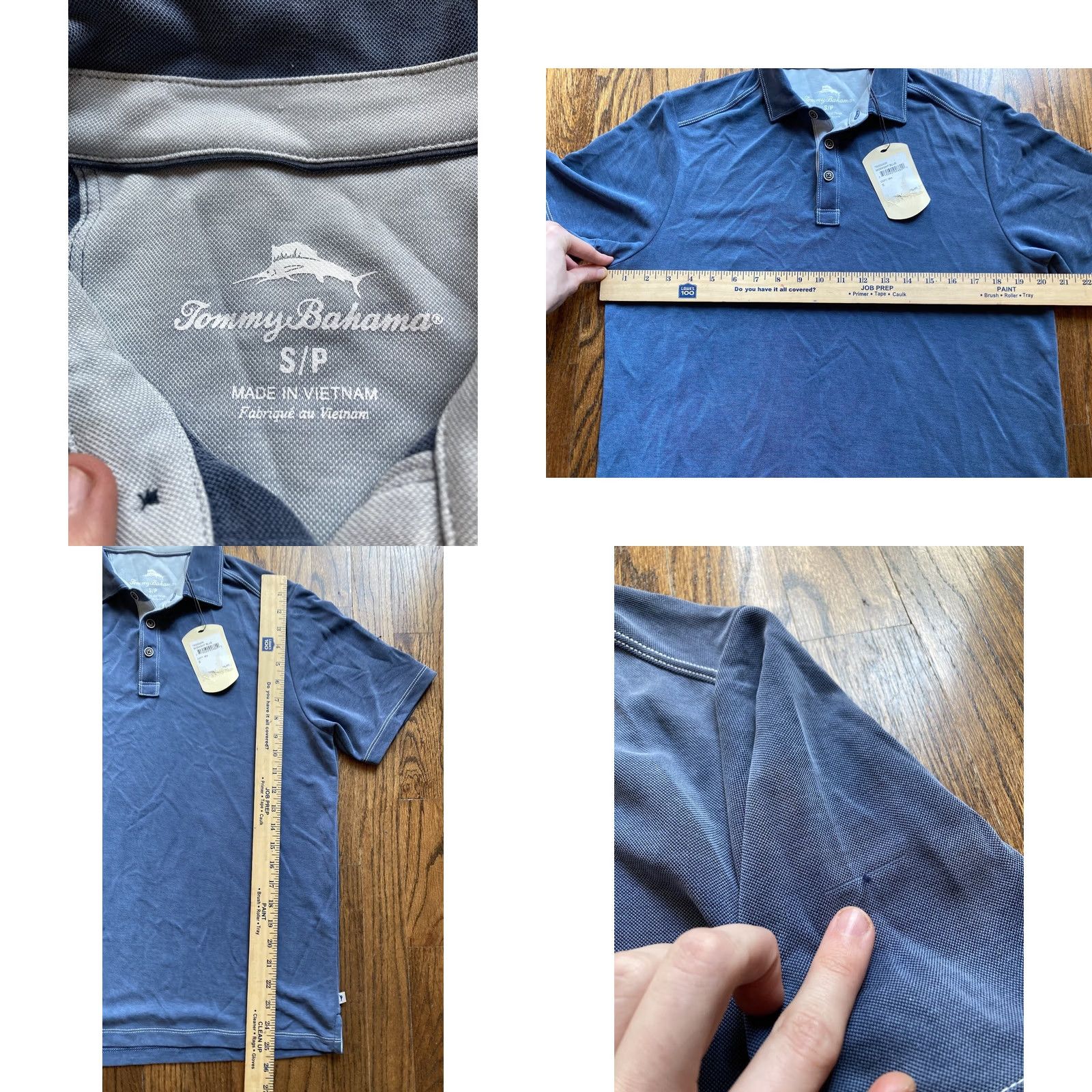 Tommy Bahama Tommy Bahama Polo Shirt Mens Small Shoreline Surf Midnight Blue Short Sleeve Polo Shirt Size US S / EU 44-46 / 1 - 8 Thumbnail