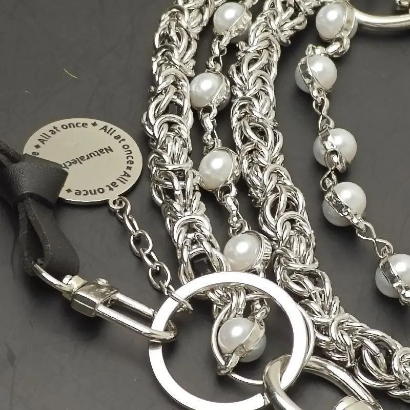 Japanese Brand 2 Layer Natural Echo Pearled Wallet Chain Size ONE SIZE - 2 Thumbnail