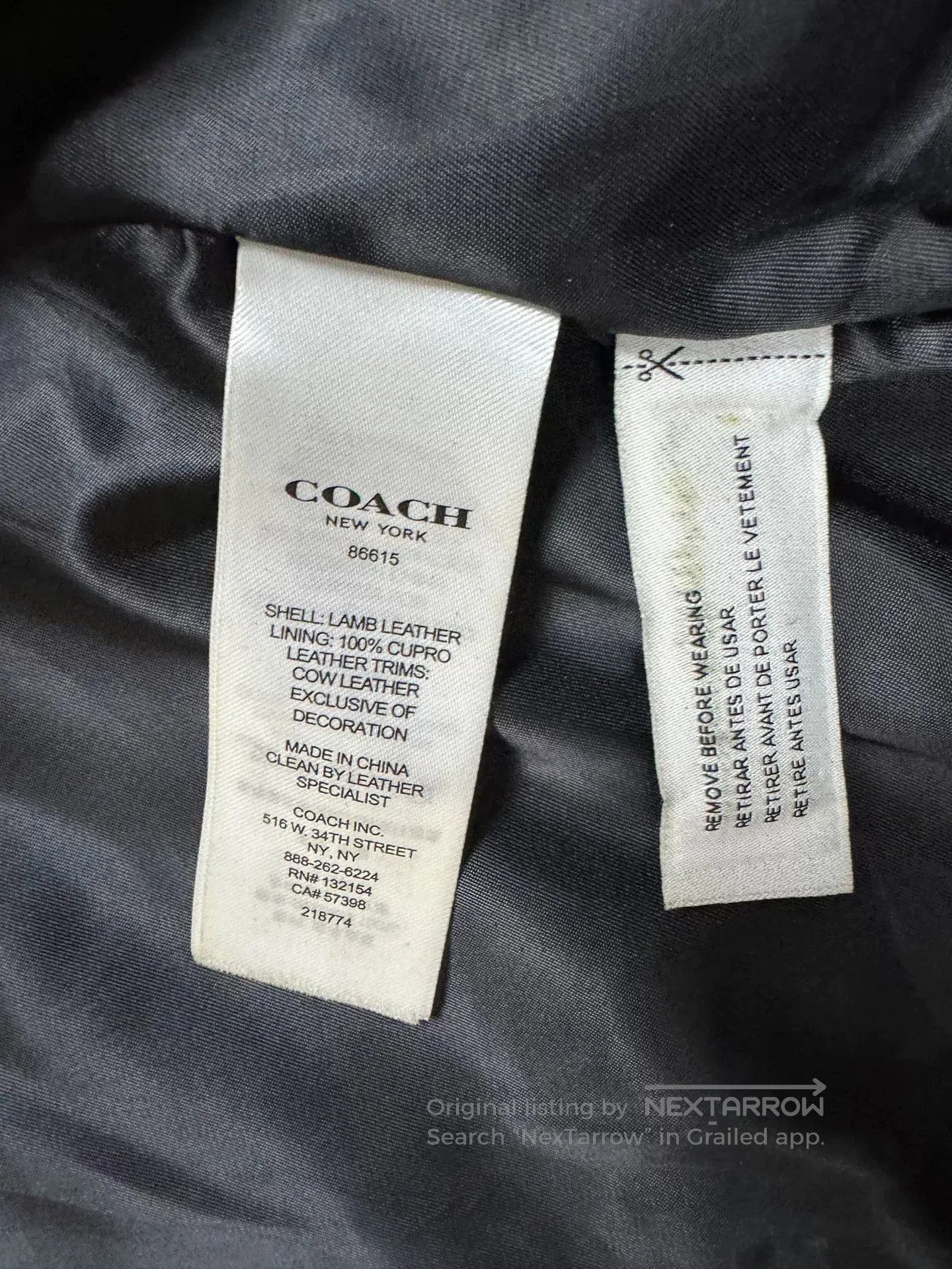 Coach Coach Leather Motorcycle Jacket for Men. Size US L / EU 52-54 / 3 - 7 Thumbnail