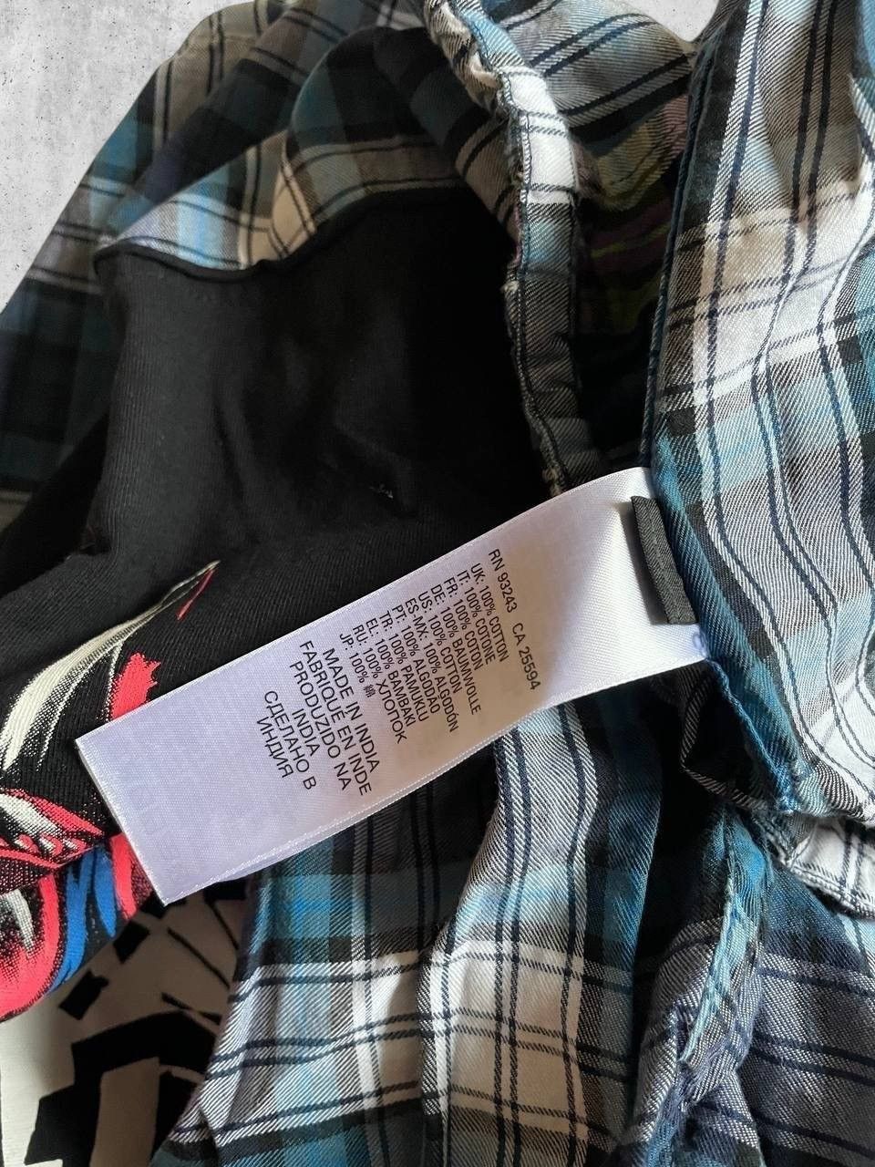 Diesel DIESEL Patchwork checked plaid zip jacket shirt flannel Size US M / EU 48-50 / 2 - 5 Thumbnail
