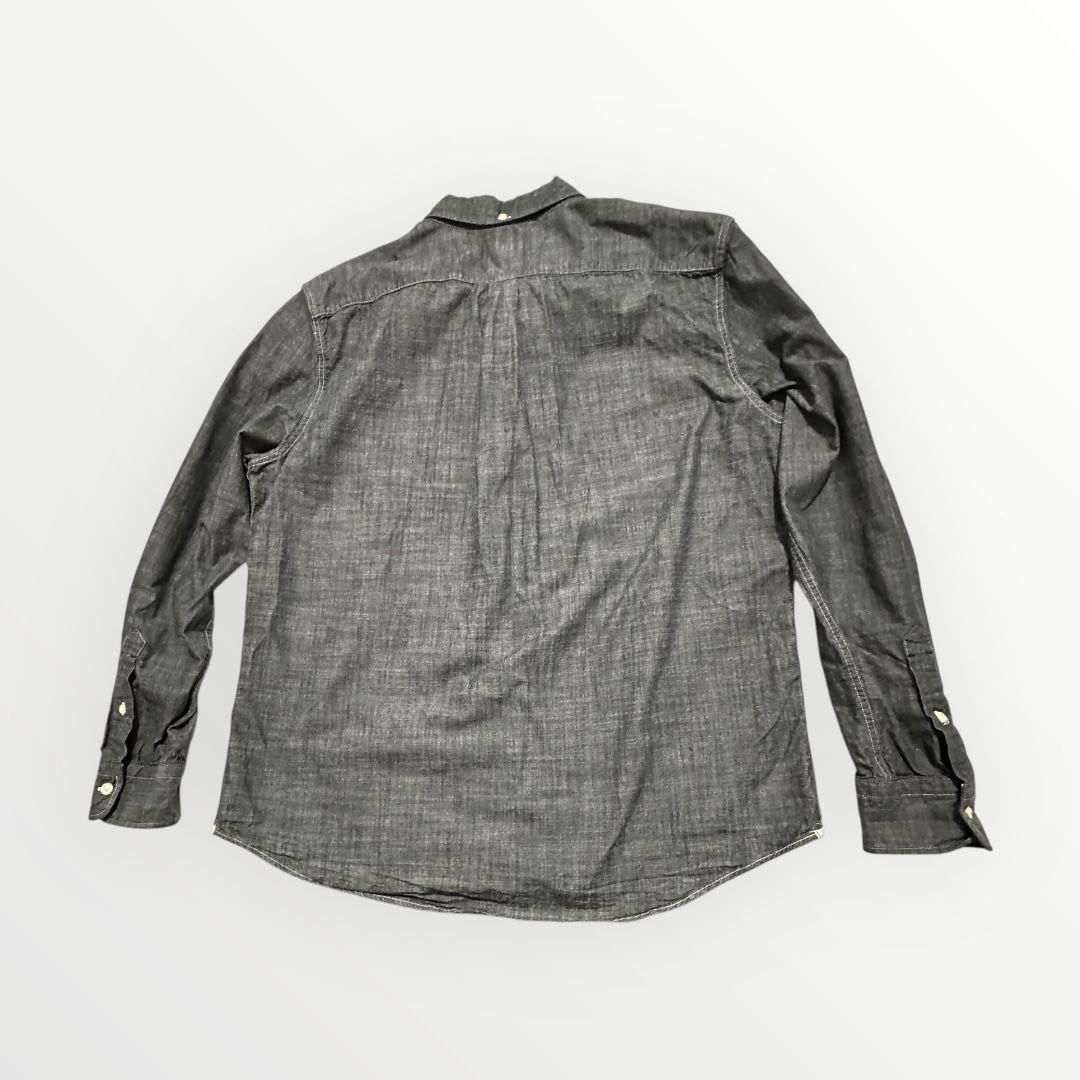 Levi's Levi’s Men’s Button Down Shirt XL Black Gray Chambray Long S Size US XL / EU 56 / 4 - 6 Thumbnail