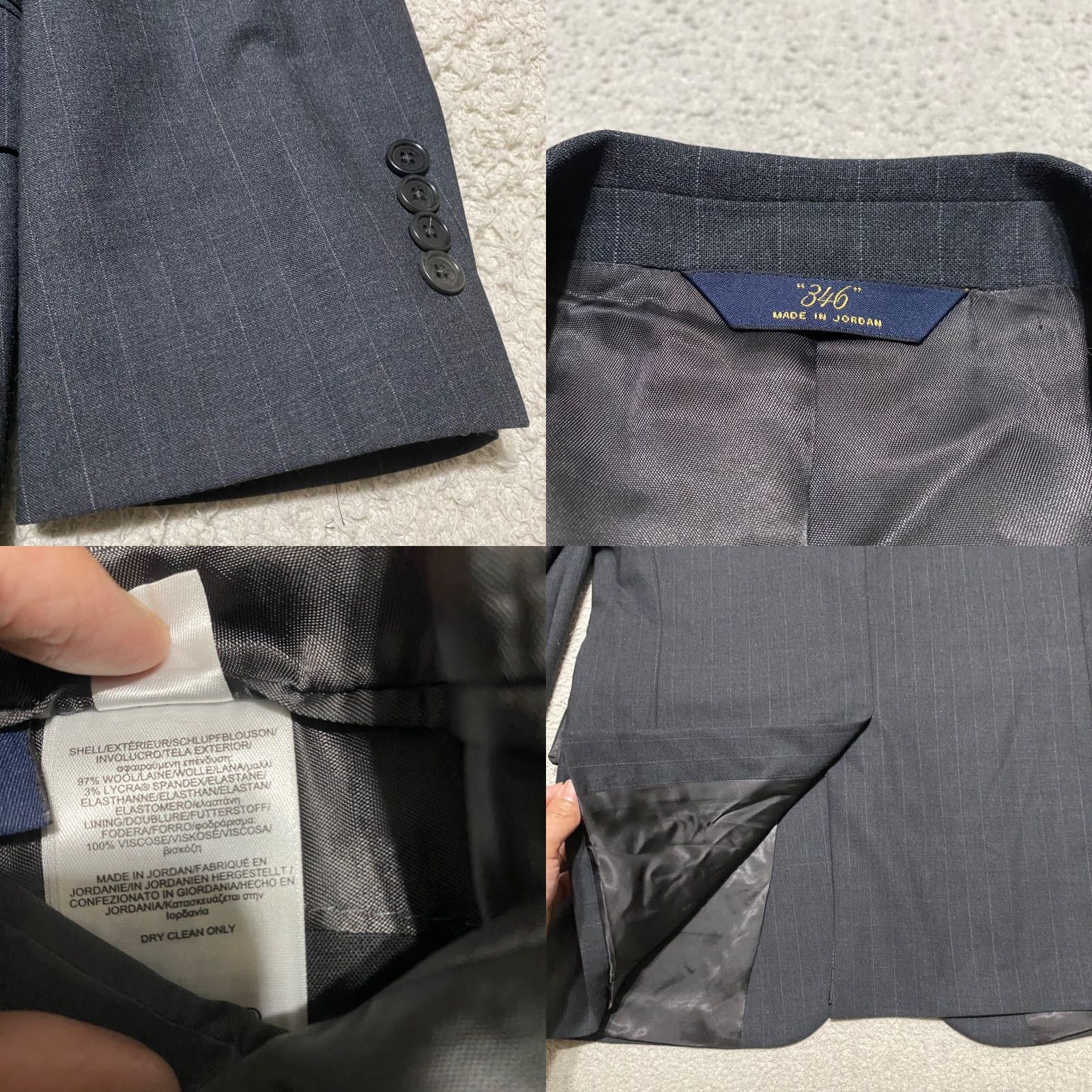 Brooks Brothers Brooks Brothers Blazer Mens 42 Gray Wool Striped Two-Button Single-Breasted Notch Long Vintage: No Stretch Lined Chest 42 Regular Beige? Size 42R - 8 Thumbnail