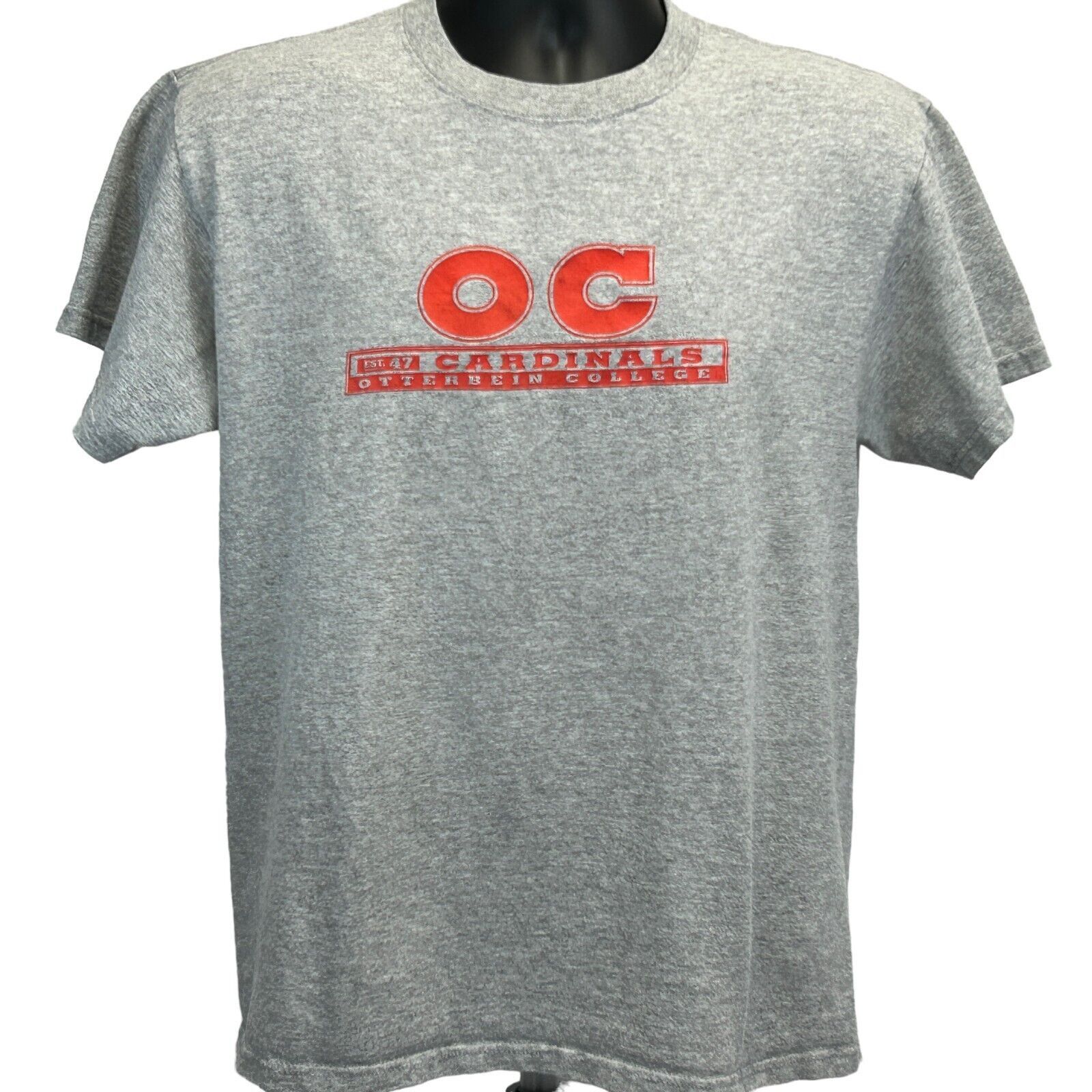 Vintage Vintage 90s Otterbein University Cardinals T Shirt Gray M Size US M / EU 48-50 / 2 - 2 Thumbnail