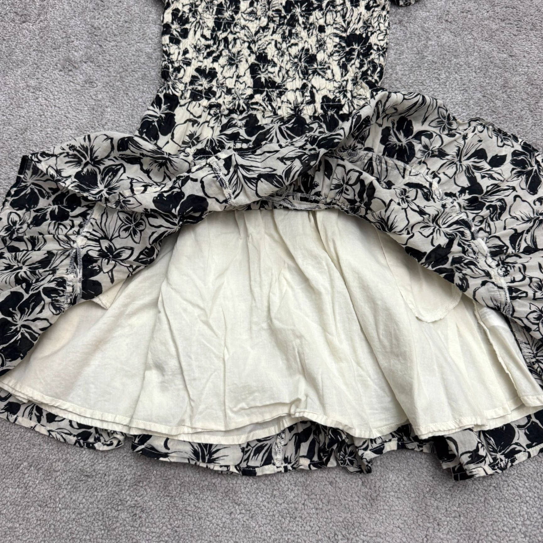 blue vacation dress Women's Beach Vacation Dress Sleeveless Tunic Dress in White with Blue Flowers