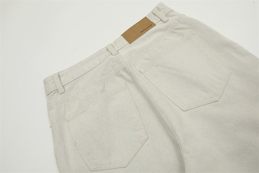 Japanese Brand × Jean Solid color men's street punk loose versatile ripped jeans Size US 32 / EU 48 - 5 Thumbnail