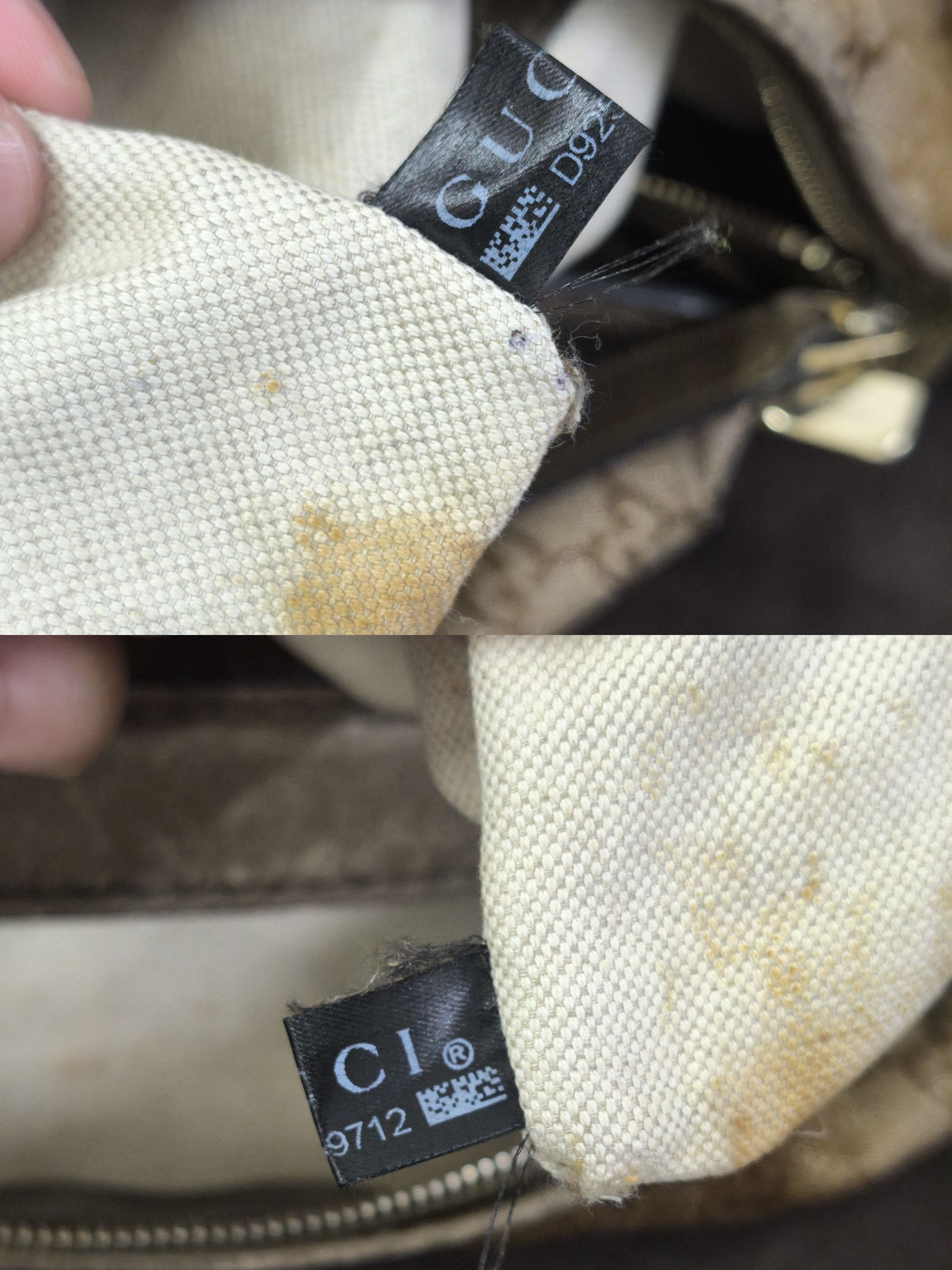 Gucci GUCCI Beige Metallic GG Canvas Heart-Bit Hobo Bag Size ONE SIZE - 17 Thumbnail