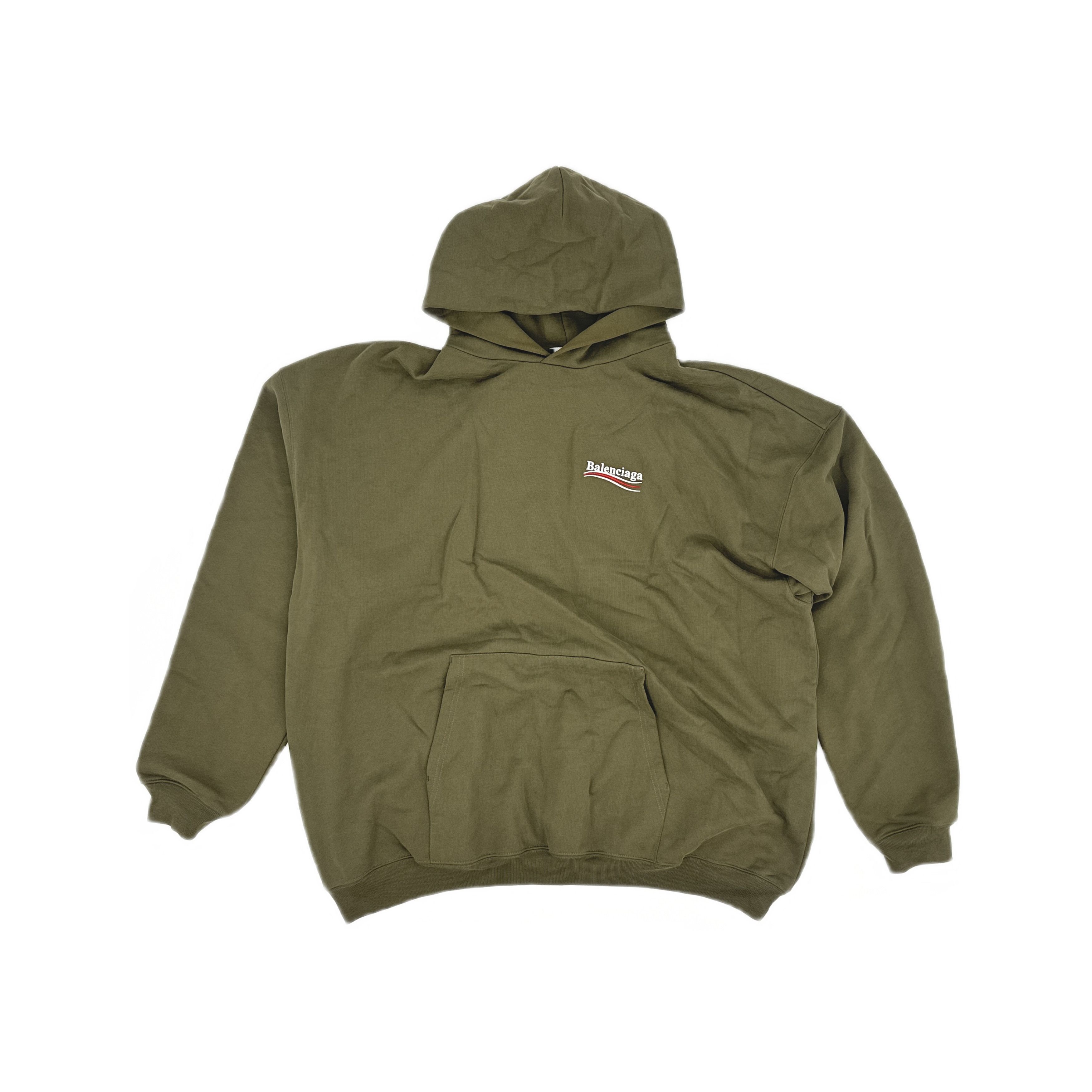 Balenciaga Balenciaga Green Political Campaign Hoodie S Size US S / EU 44-46 / 1 - 1 Thumbnail