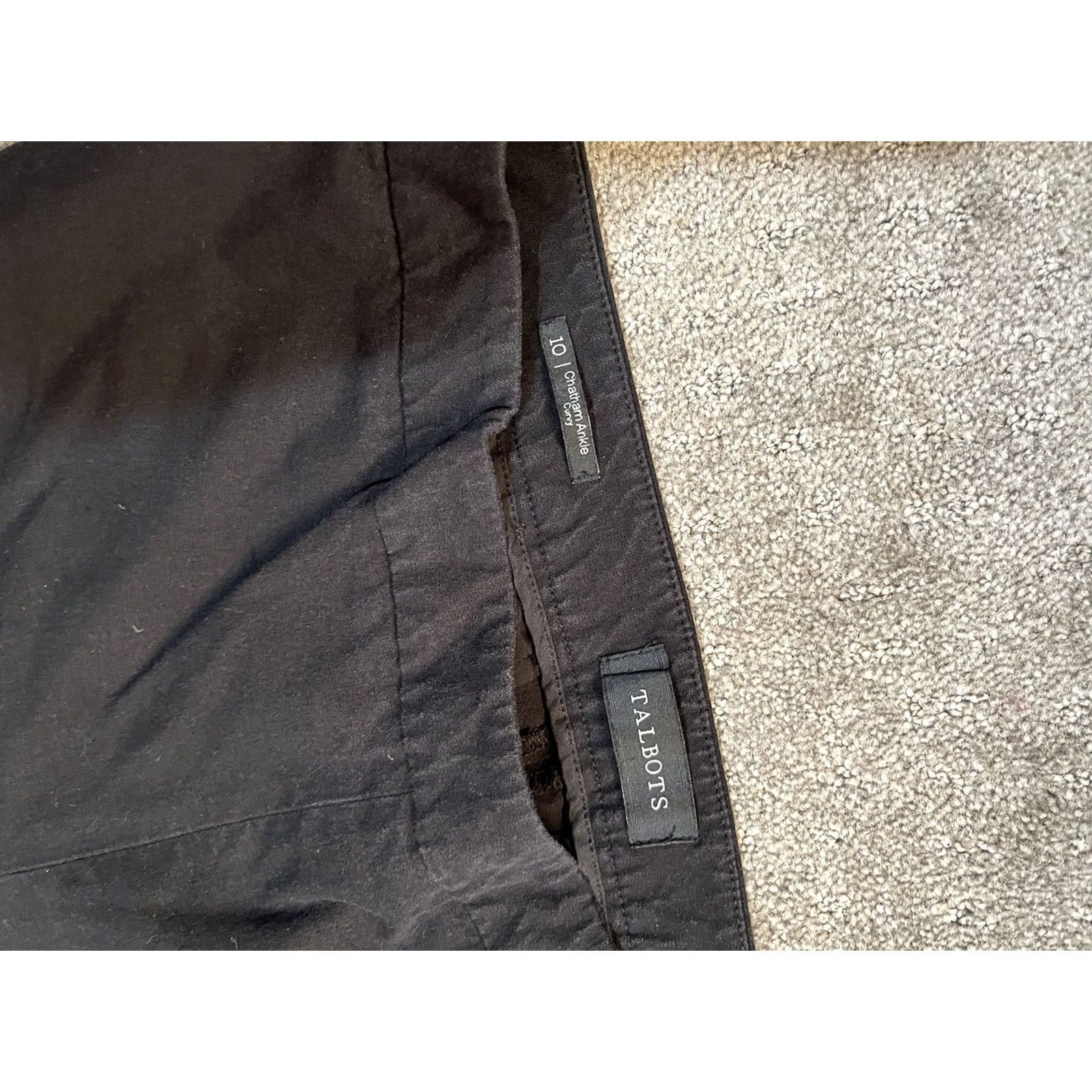 Talbots Talbots Chatham Ankle Pants Womens 10 Black Stretch Tapered Pant Size 32" / US 10 / IT 46 - 5 Thumbnail