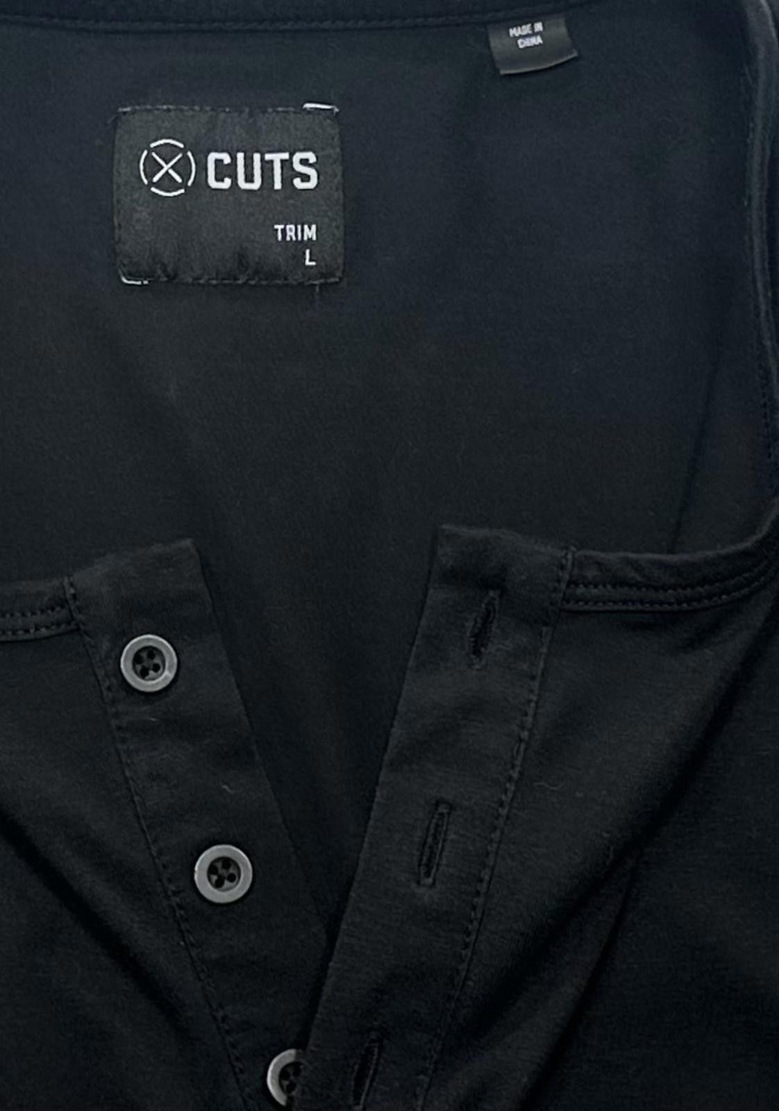 Other X Cuts 1/4 Button Long Sleeve Trim Pullover Black Mens L Size US L / EU 52-54 / 3 - 3 Thumbnail