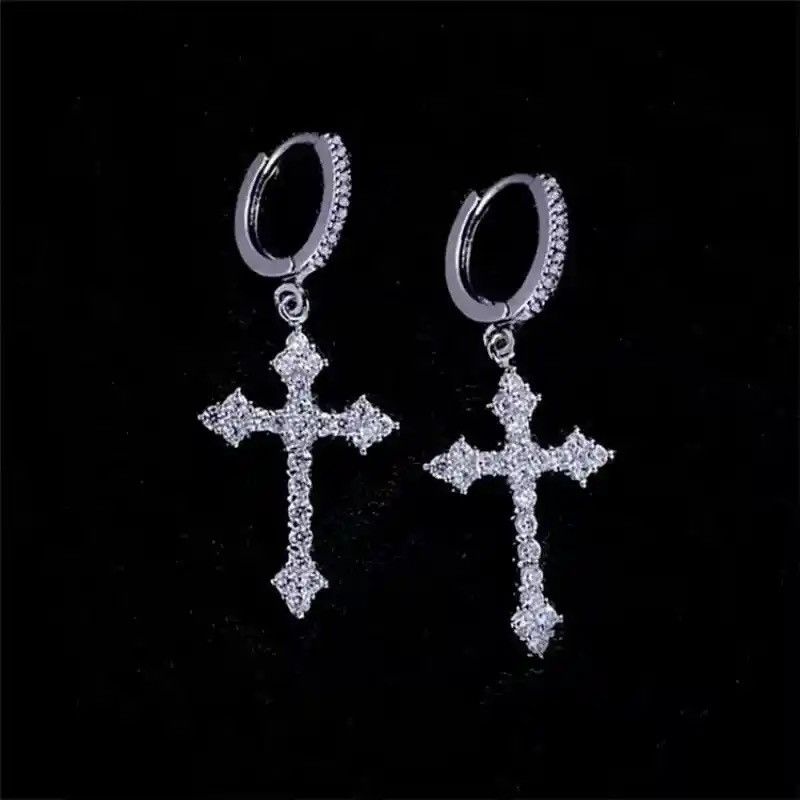 Jewelry × Vintage Punk Cross Drop Earrings Size ONE SIZE - 2 Thumbnail