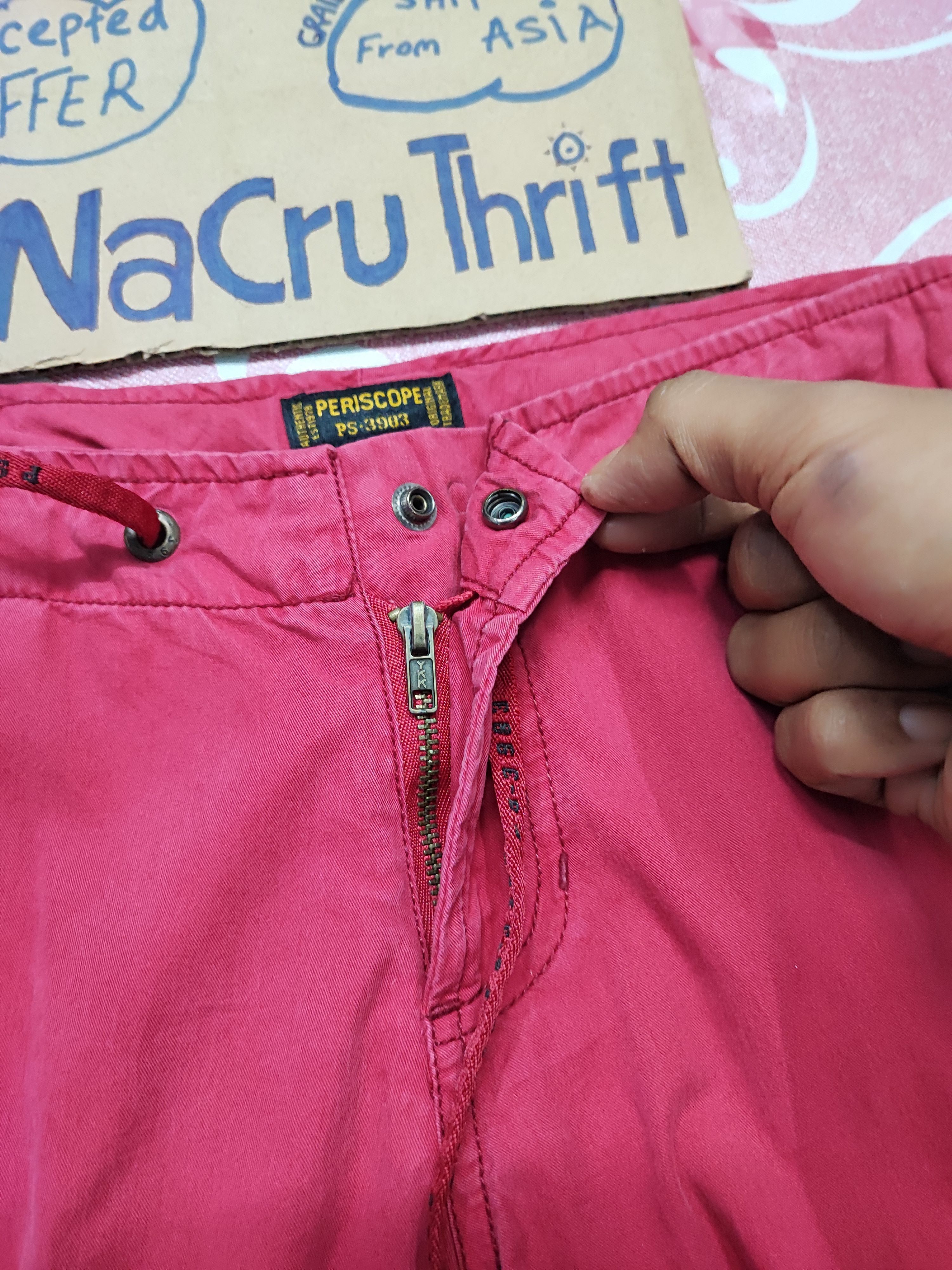 If Six Was Nine Cargo Pant Multipocket Red by Periscope 28 Size US 28 / EU 44 - 5 Thumbnail