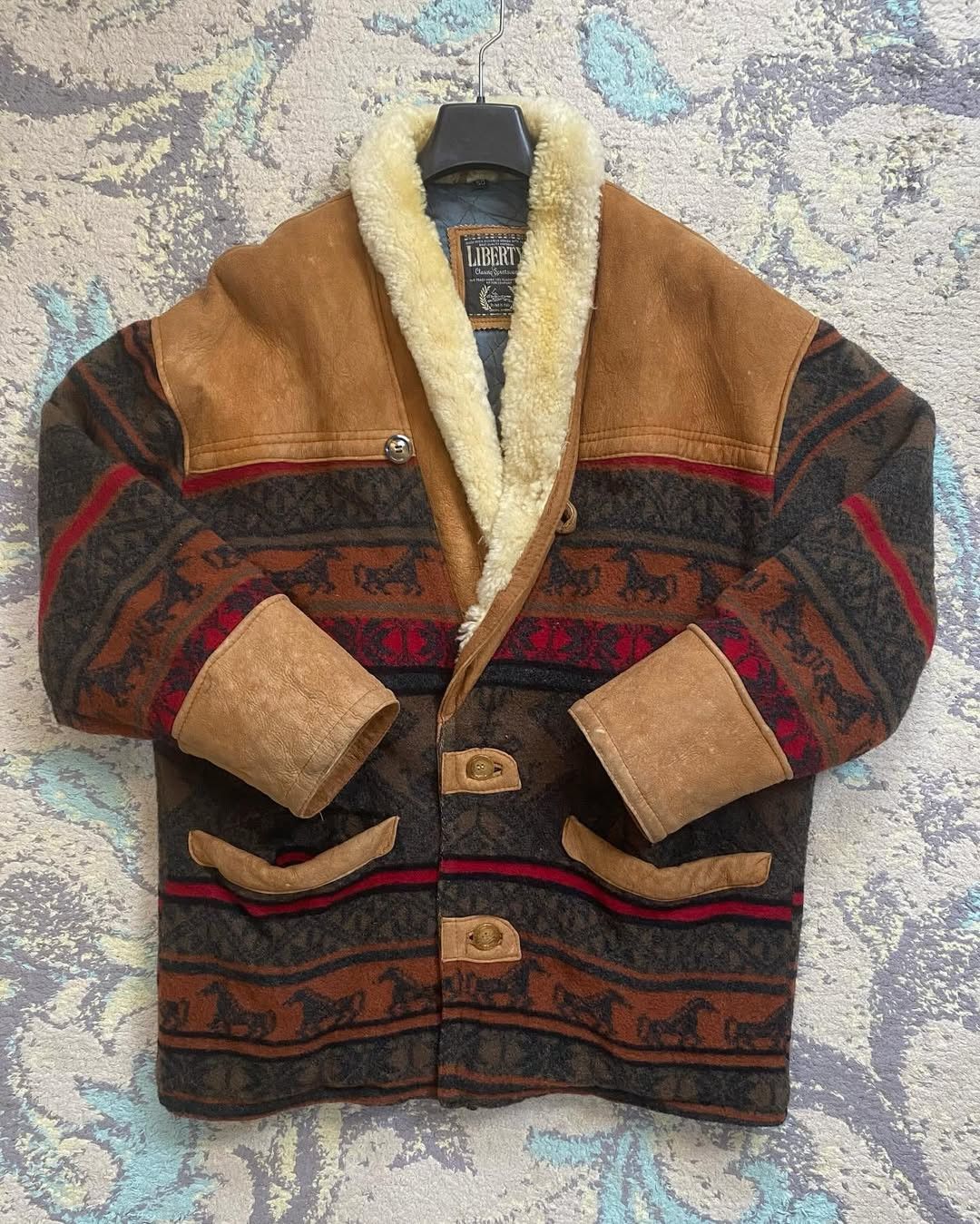 Vintage Liberty Italy Jacket men vintage 90 aztec coat navajo Size US L / EU 52-54 / 3 - 1 Thumbnail