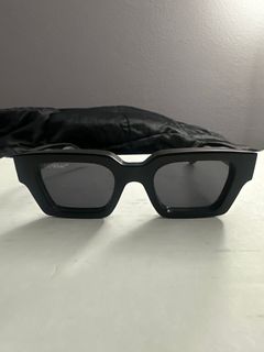 OFF-WHITE Arthur Square Frame Sunglasses Black/White SS22 for Men