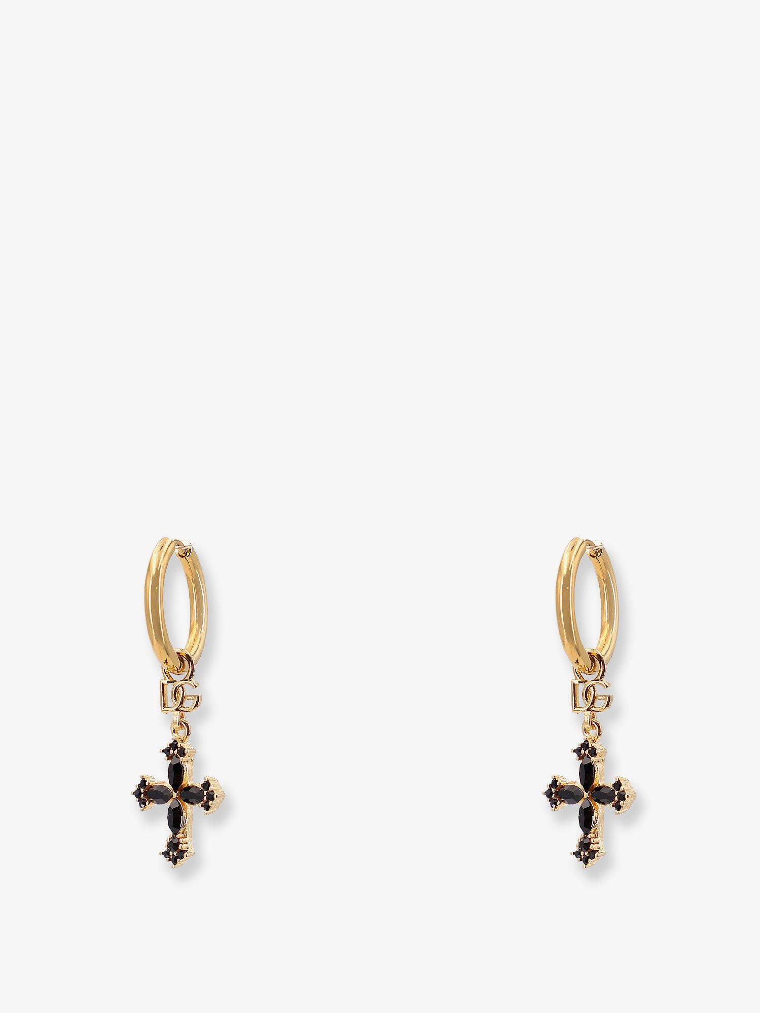 Dolce & Gabbana Brass Earrings With Rhinestones Size ONE SIZE - 1 Thumbnail