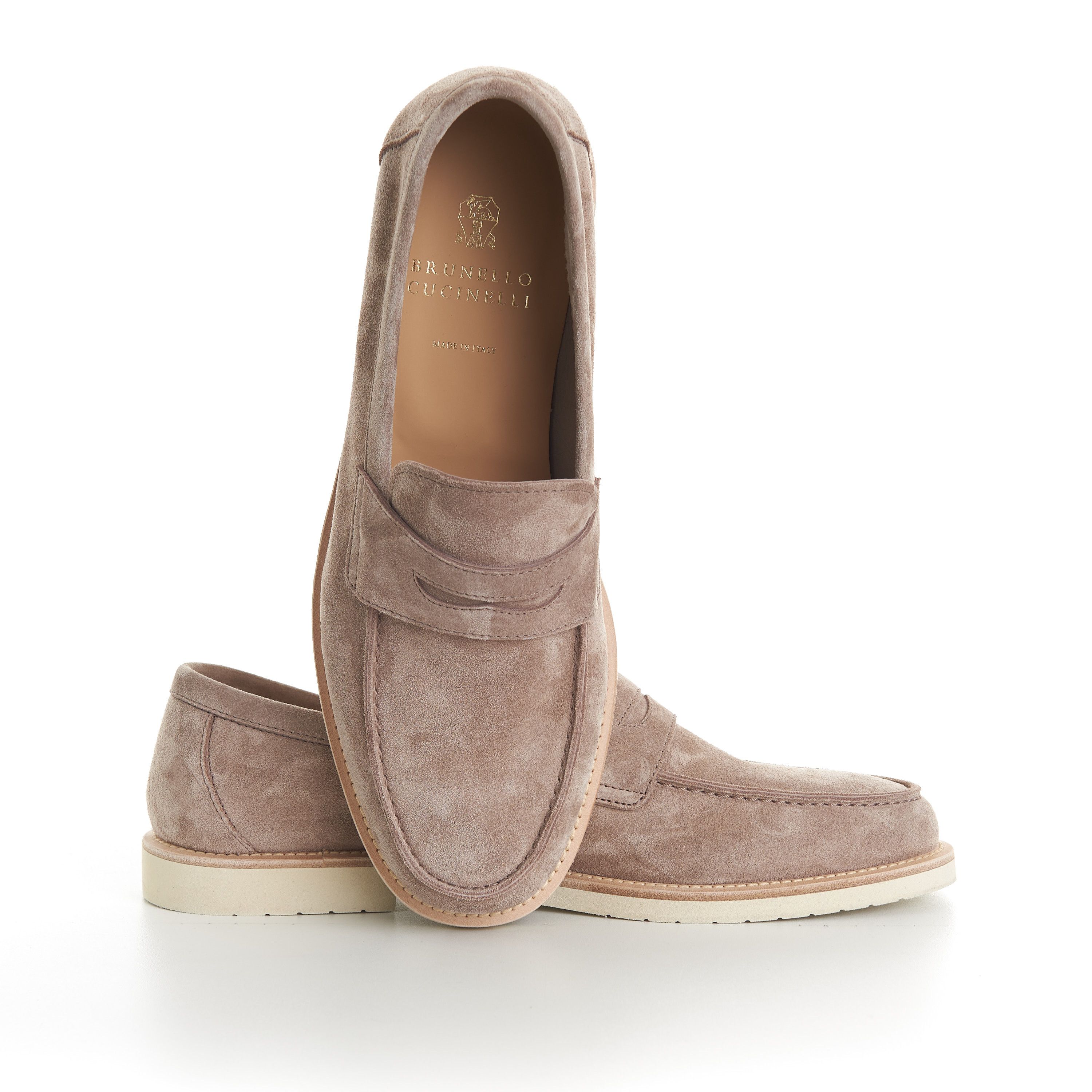 Brunello Cucinelli Reversed Calfskin Lightweight Penny Loafers Size US 7.5 / EU 40-41 - 10 Thumbnail