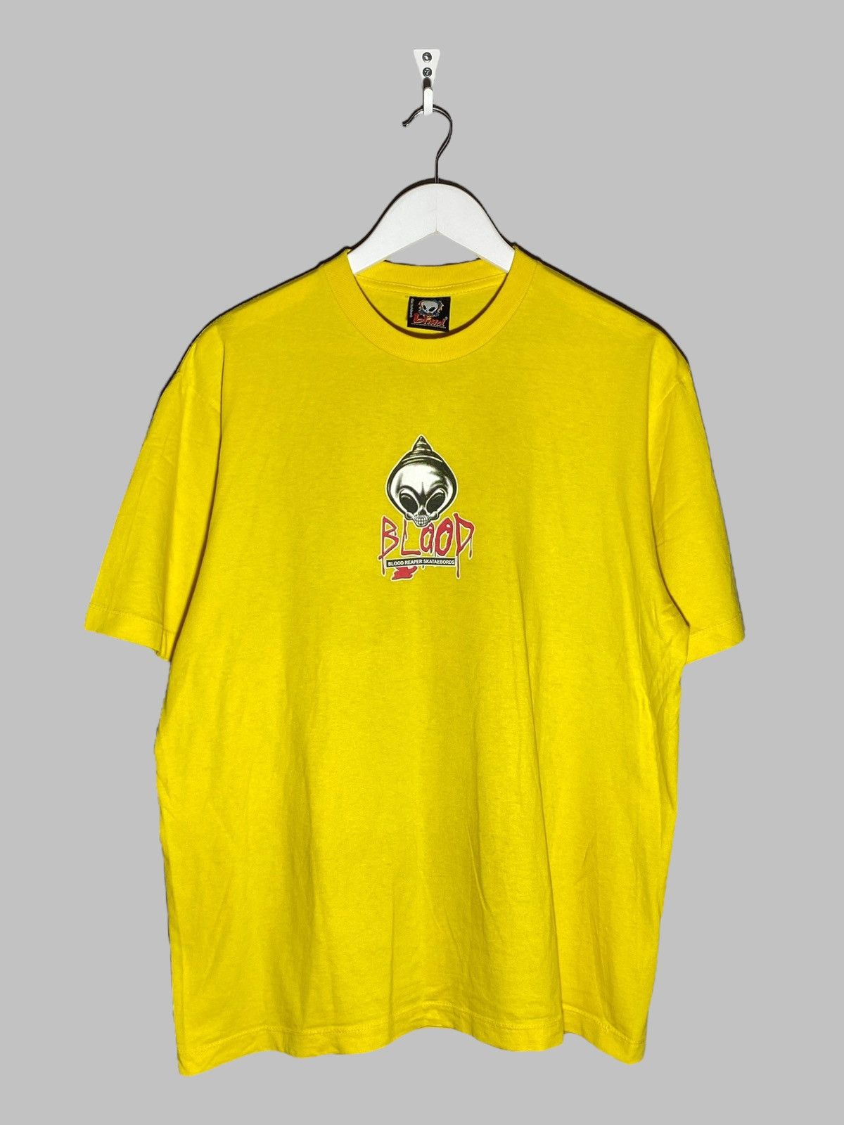 Blind Skateboards Vintage Blind Skateboards Blood Reaper Logo Yellow T-shirt Size US XL / EU 56 / 4 - 2 Thumbnail
