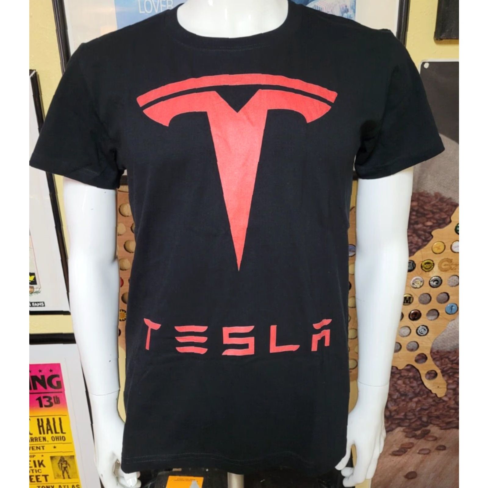 Vintage Tesla Motors Logo T Shirt Small Black 100% Cotton Crew Neck Short Sleeve Graphic Tee Men Size US S / EU 44-46 / 1 - 2 Thumbnail