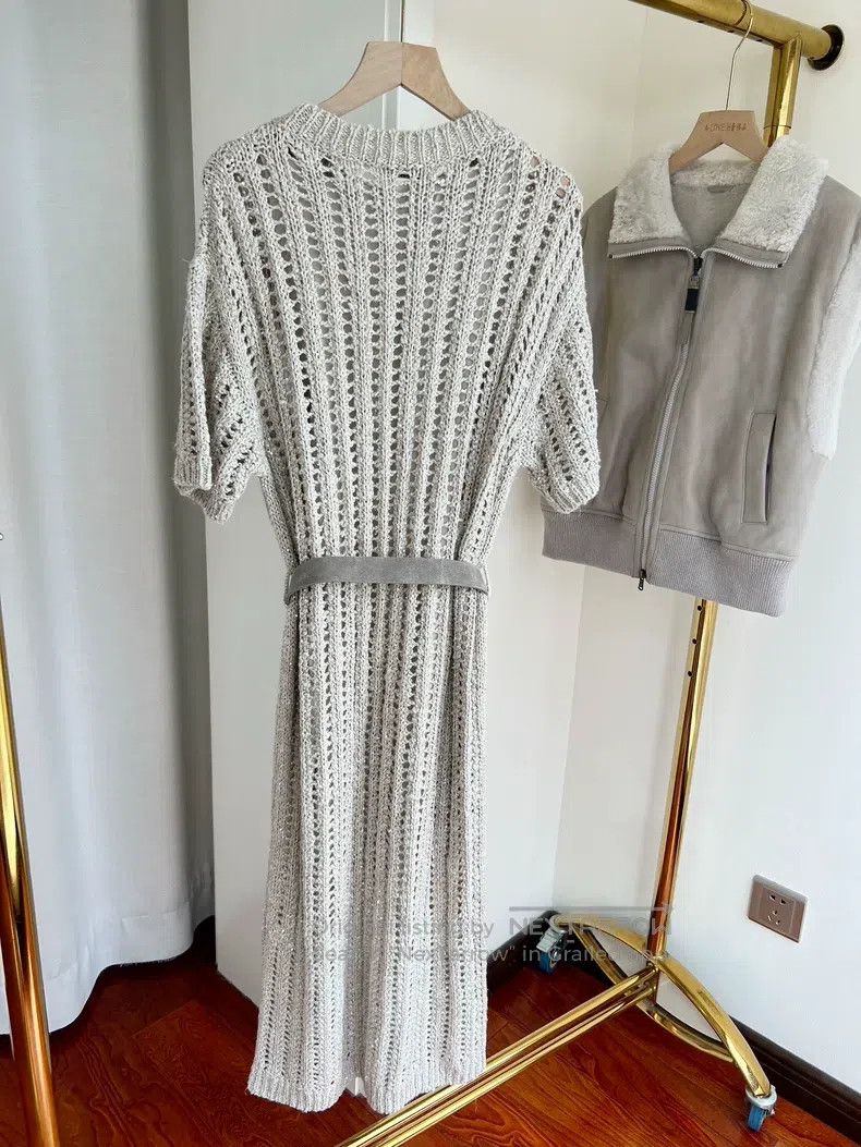 Brunello Cucinelli Brunello Cucinelli Two-Piece Knit Dress Size M / US 6-8 / IT 42-44 - 5 Thumbnail