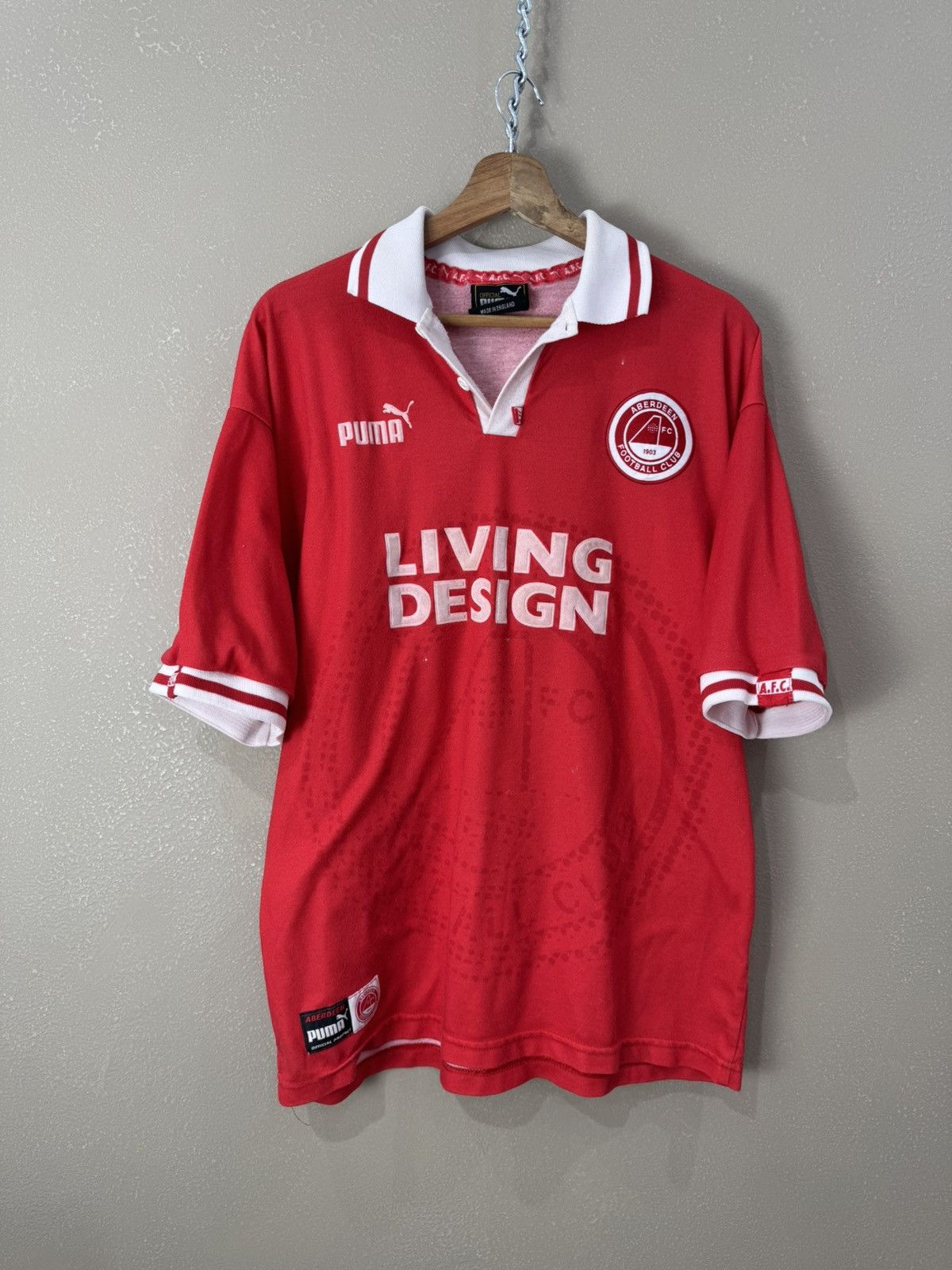 Puma Vintage Puma Aberdeen 1997 1998 Home Football Shirt Jersey Size US L / EU 52-54 / 3 - 1 Thumbnail