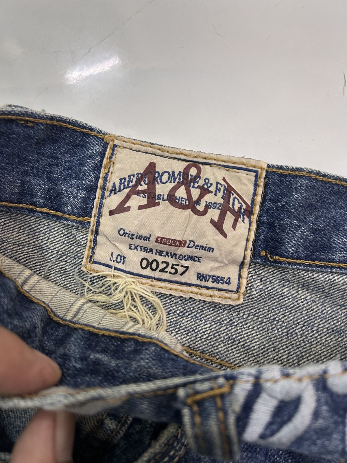 Abercrombie & Fitch × Vintage 💥 Vintage Abercrombie & Fitch Denim Distressed Punk Ripped Size US 34 / EU 50 - 14 Thumbnail