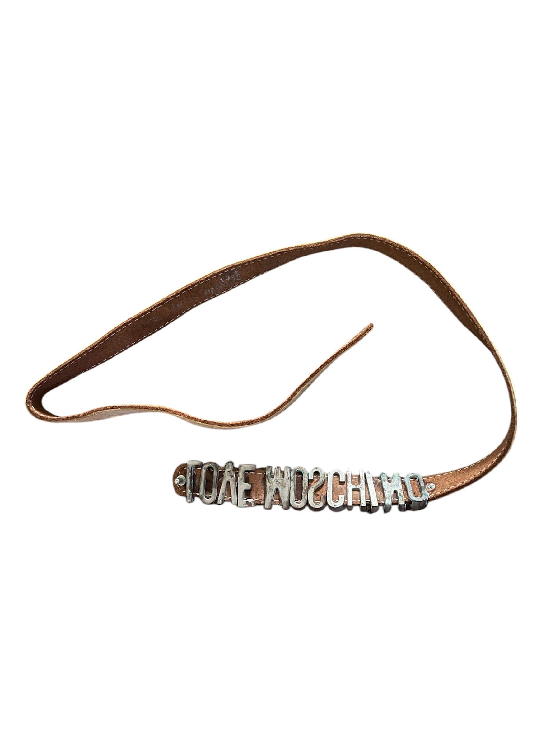 Love Moschino × Moschino × Vintage Vtg Love Moschino Leather Belt 37”5 Inches Long Size ONE SIZE - 2 Thumbnail
