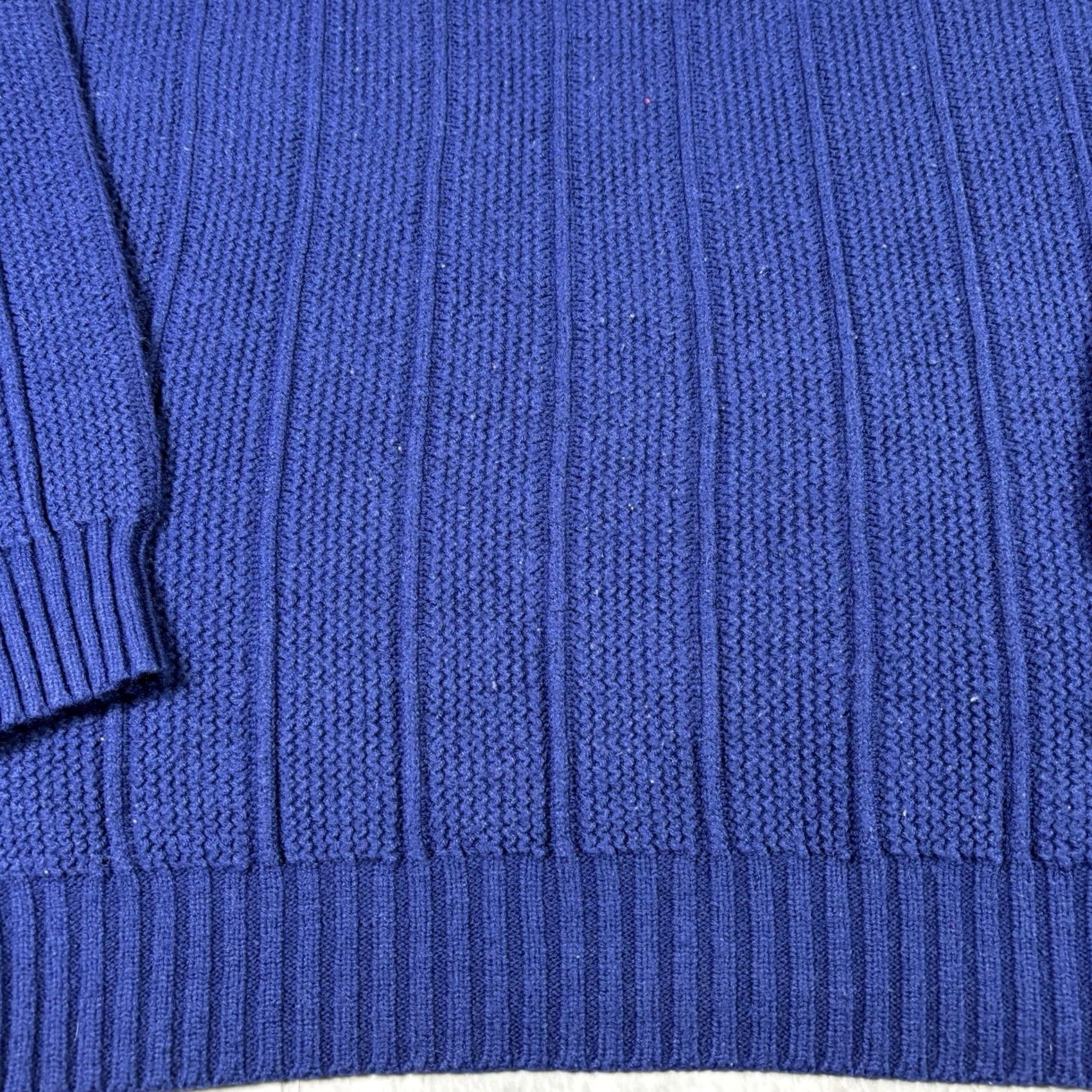 Vintage VINTAGE 90s Chunky-Knit Blue Pullover Crewneck Sweater Adult XL 100% Acrylic Size US XL / EU 56 / 4 - 5 Thumbnail
