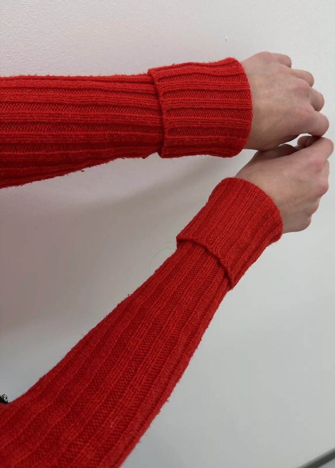 Jean Paul Gaultier Jean Paul Gaultier Lindex Knit Red Sweater Womens Size XS Size XS / US 0-2 / IT 36-38 - 10 Thumbnail