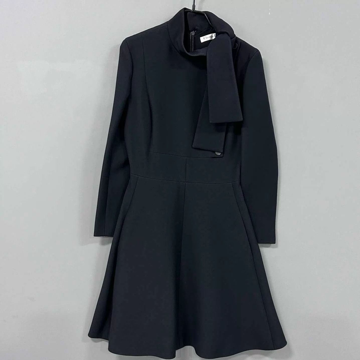Dior Dior Black Silk Wool Sash Dress 36 Size XS / US 0-2 / IT 36-38 - 1 Thumbnail