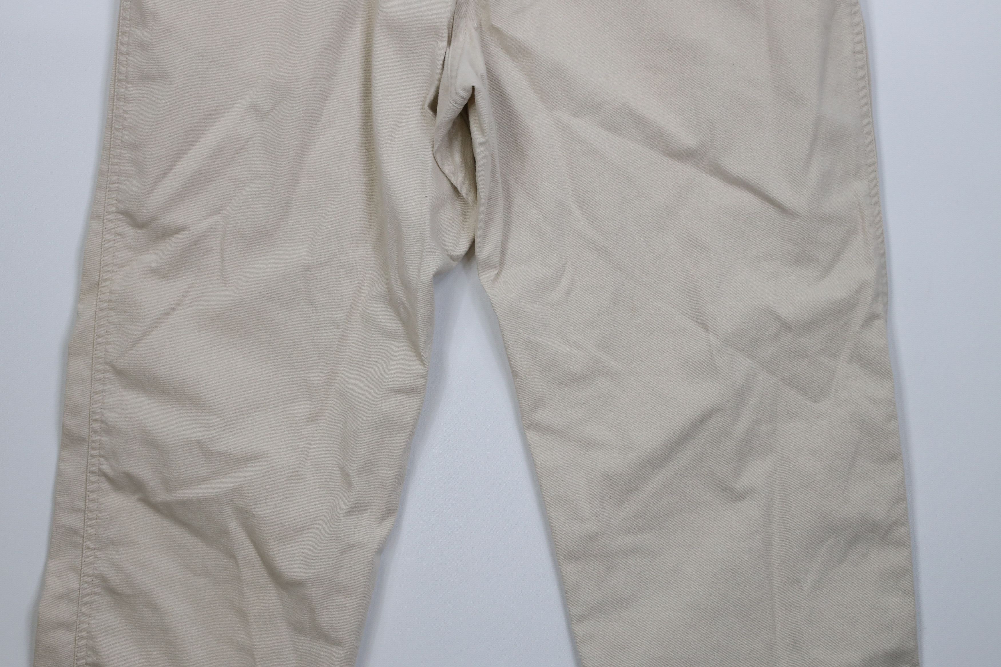 Lands' End Vintage 90s Lands End Wide Leg Twill Pants Beige Cotton USA Size US 38 / EU 54 - 15 Thumbnail
