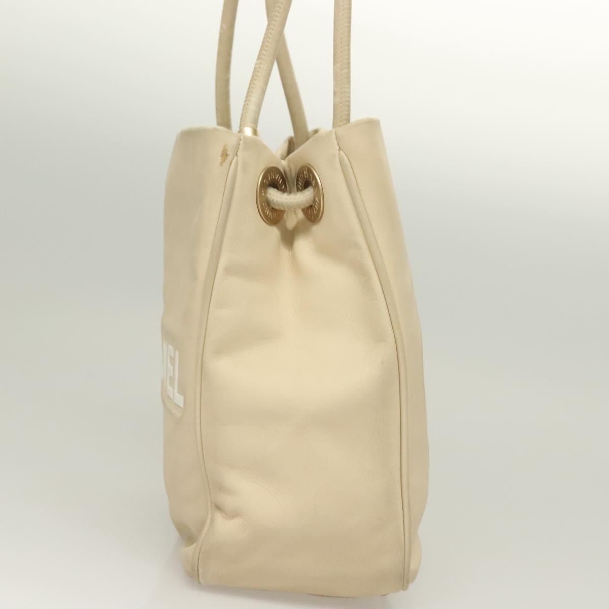 Chanel CHANEL Camelia Tote Bag Leather Beige CC Size ONE SIZE - 4 Thumbnail