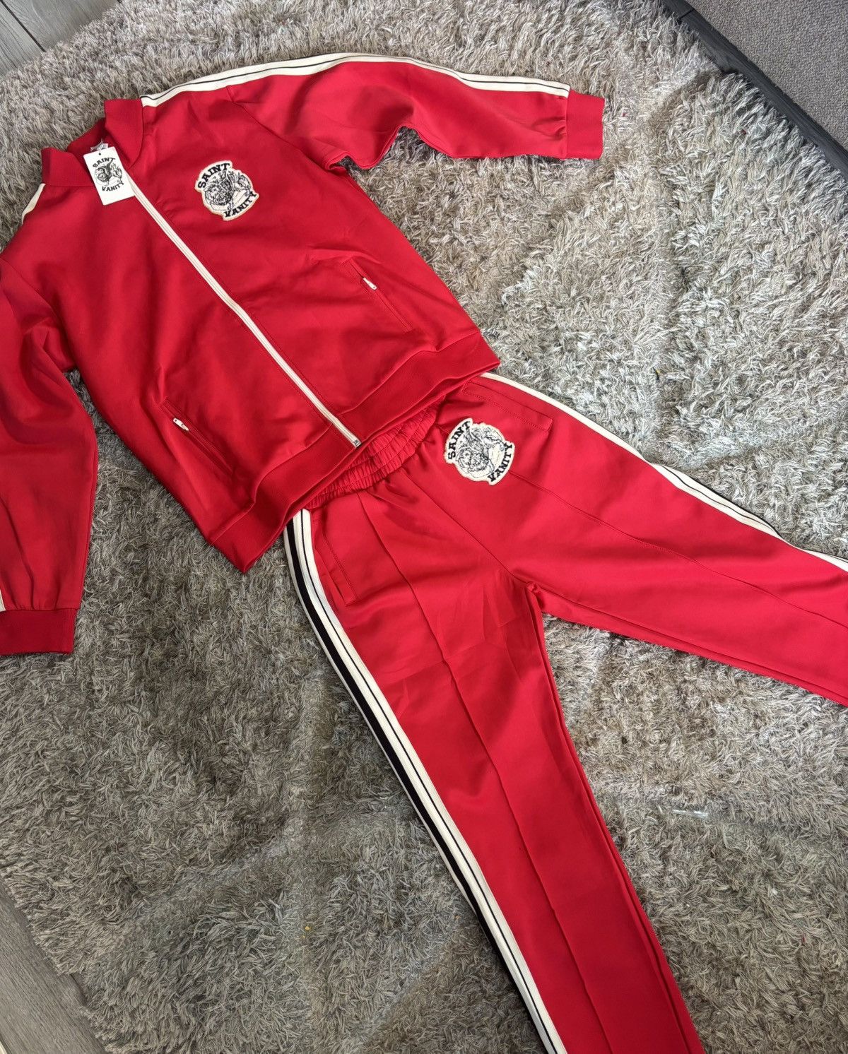 Saint Vanity Saint vanity red nylon track set Jacket + pants Large Size US L / EU 52-54 / 3 - 7 Thumbnail