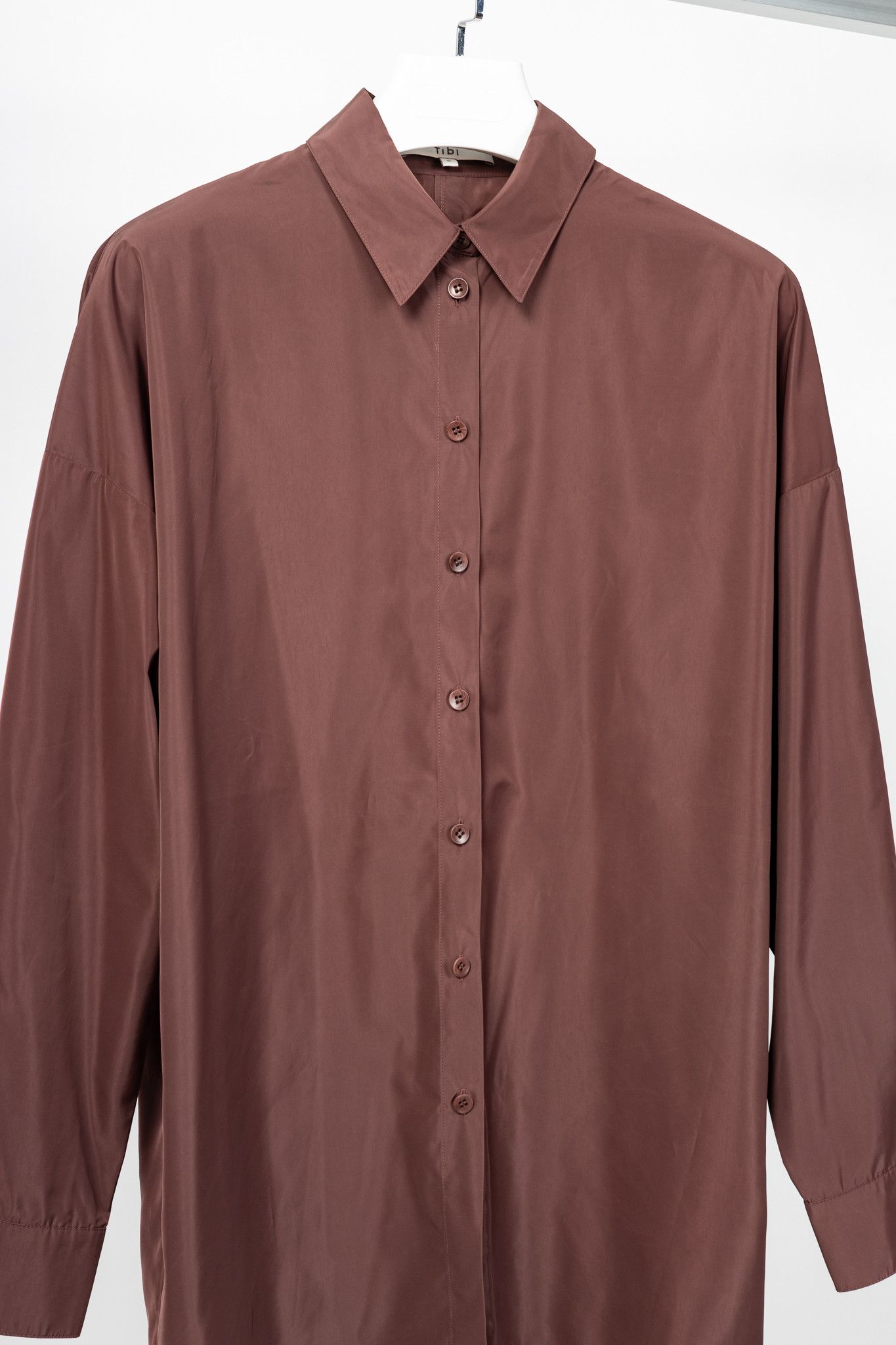 Tibi Tibi Italian Sporty Nylon Cocoon-Back Buttoned Shirt Size S / US 4 / IT 40 - 3 Thumbnail