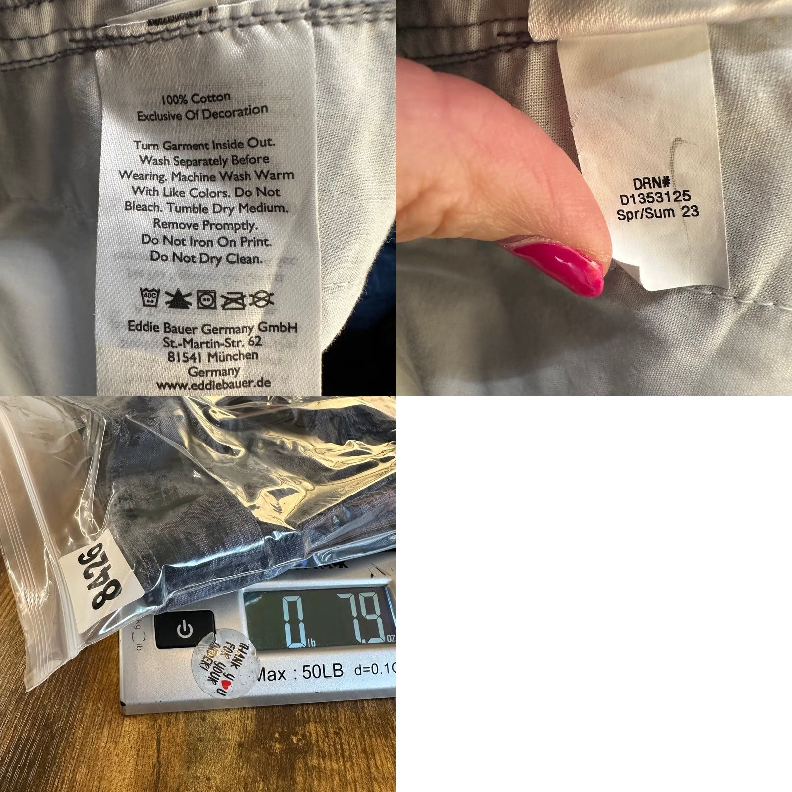 Eddie Bauer Eddie Bauer Mens Blue Fishing Scenic Print Cotton Shorts Size 38 Outdoors Fish Chino Casual Travel Mens Size US 38 / EU 54 - 8 Thumbnail