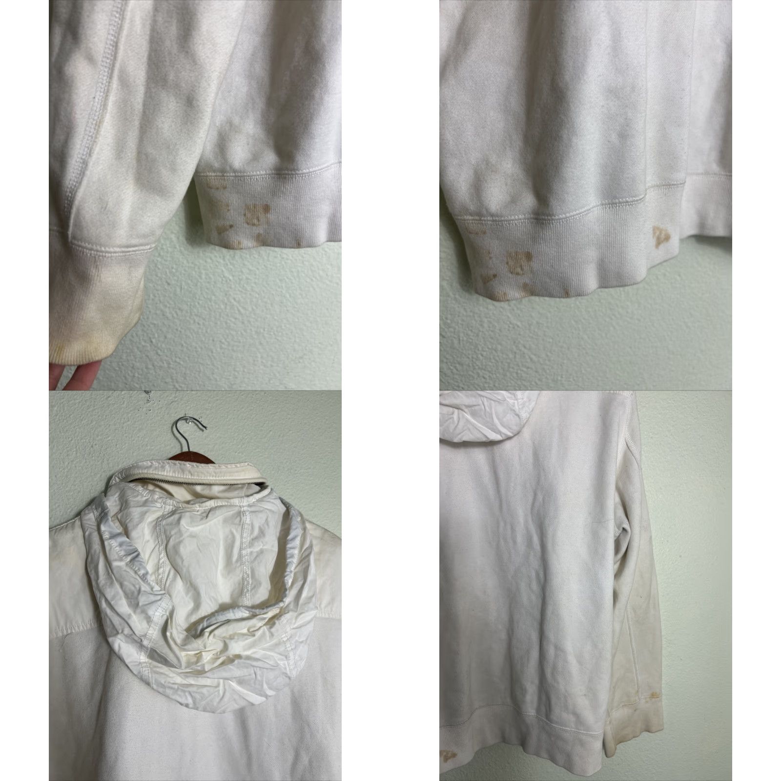 Polo Ralph Lauren VINTAGE Polo Ralph Lauren Hoodie Sweatshirt 2XL White Mens Full Zip Hooded Stains Size US XXL / EU 58 / 5 - 11 Thumbnail