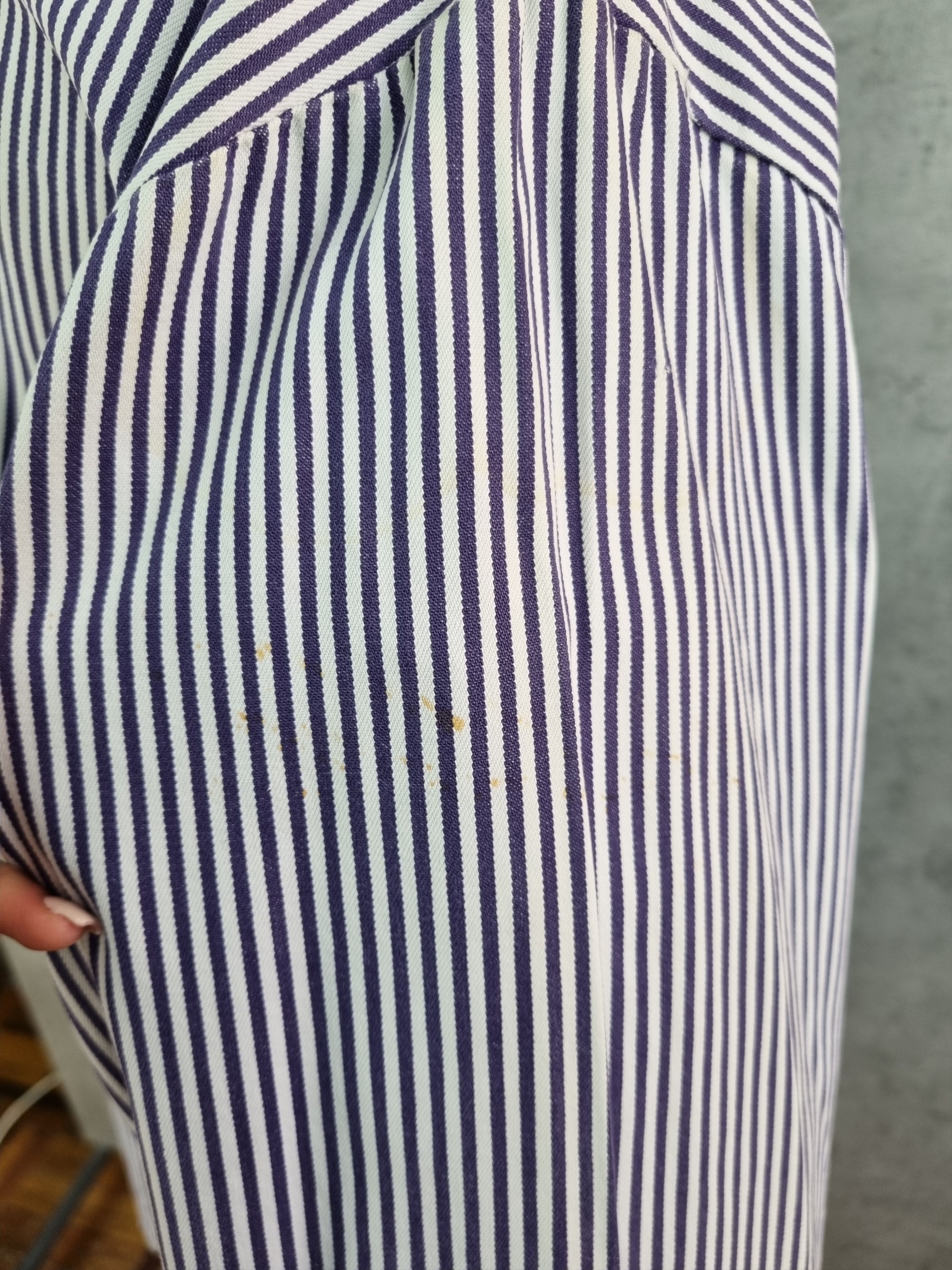 Le Laboureur × Vetra Vintage Striped Sailing Marina Worker German Light Jacket Size US XXL / EU 58 / 5 - 17 Thumbnail