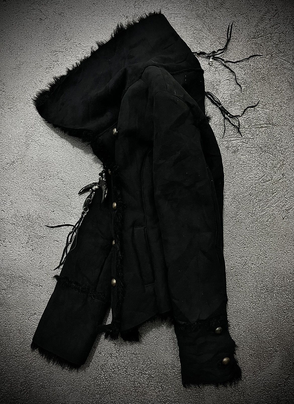 SLY Rare SLY If Six Was Nine Asymmetric Style Suede GothicJacket Size US M / EU 48-50 / 2 - 2 Thumbnail
