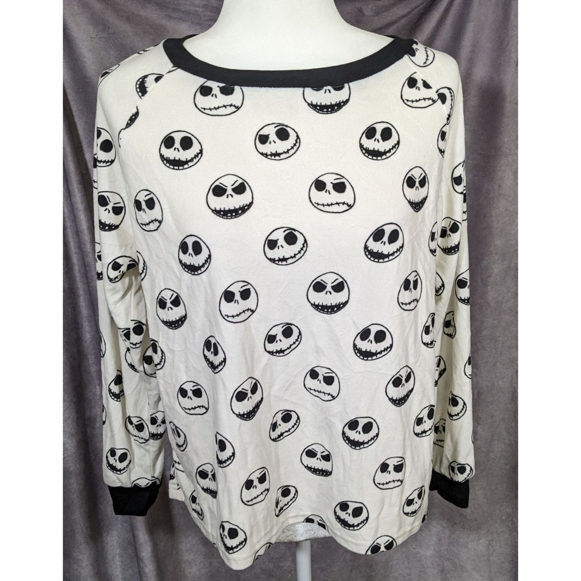 Disney Spooky Disney Jack Skellington Pajama Top Size ONE SIZE - 5 Thumbnail