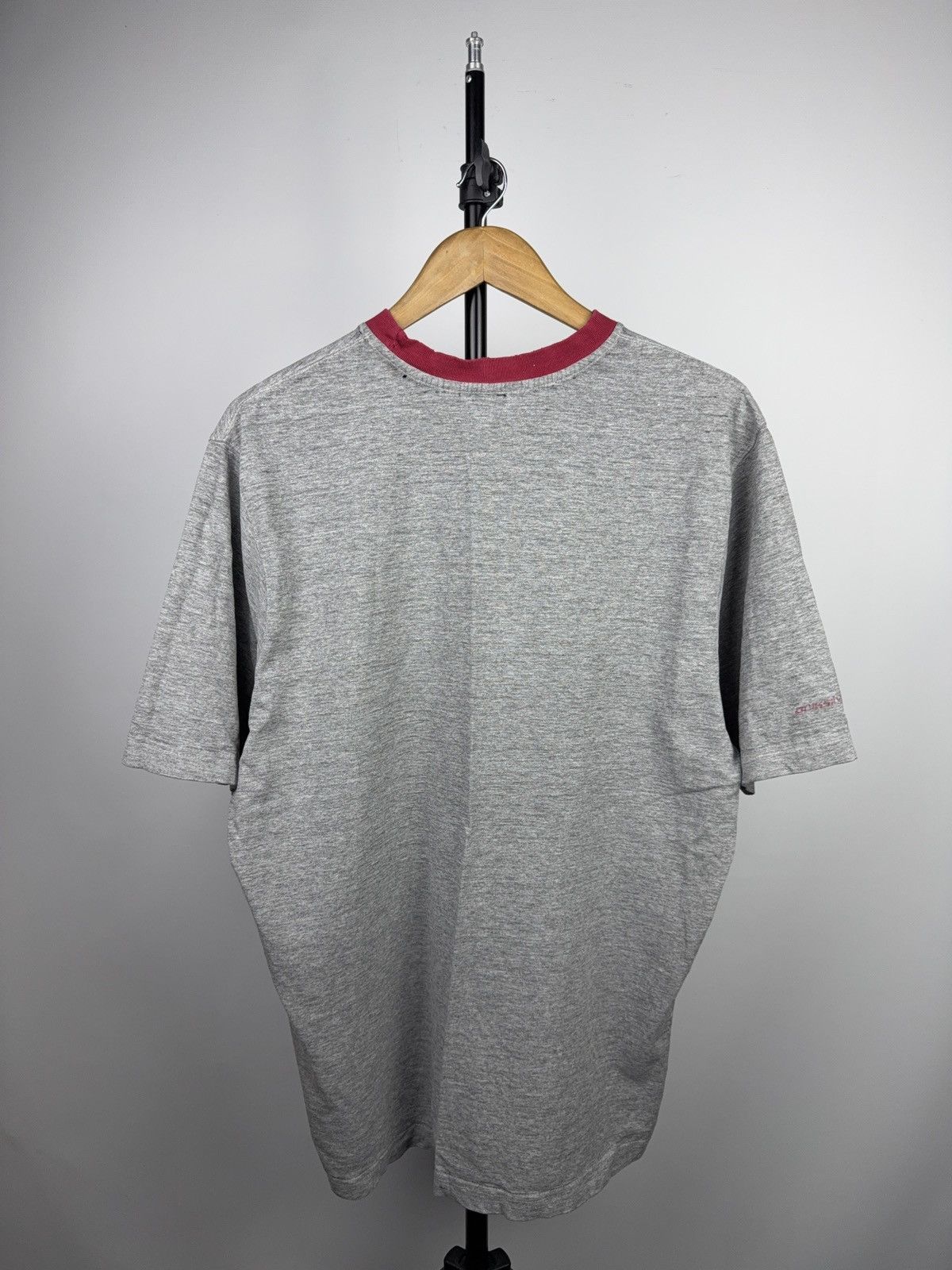 Quiksilver Retro 00s Quiksilver Ringer T-Shirt Grey Red Y2K Surf Tee Size US L / EU 52-54 / 3 - 10 Thumbnail