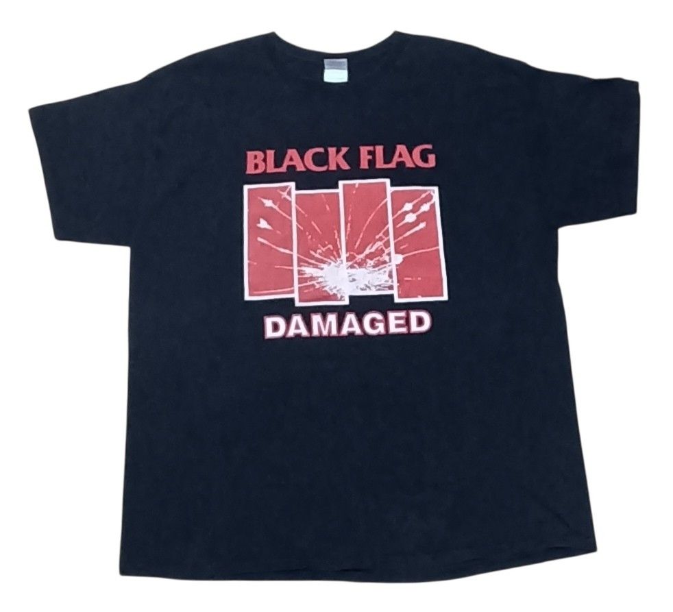 Black Flag VINTAGE Y2K BLACK FLAG DAMAGED SHIRT Size US XL / EU 56 / 4 - 1 Thumbnail