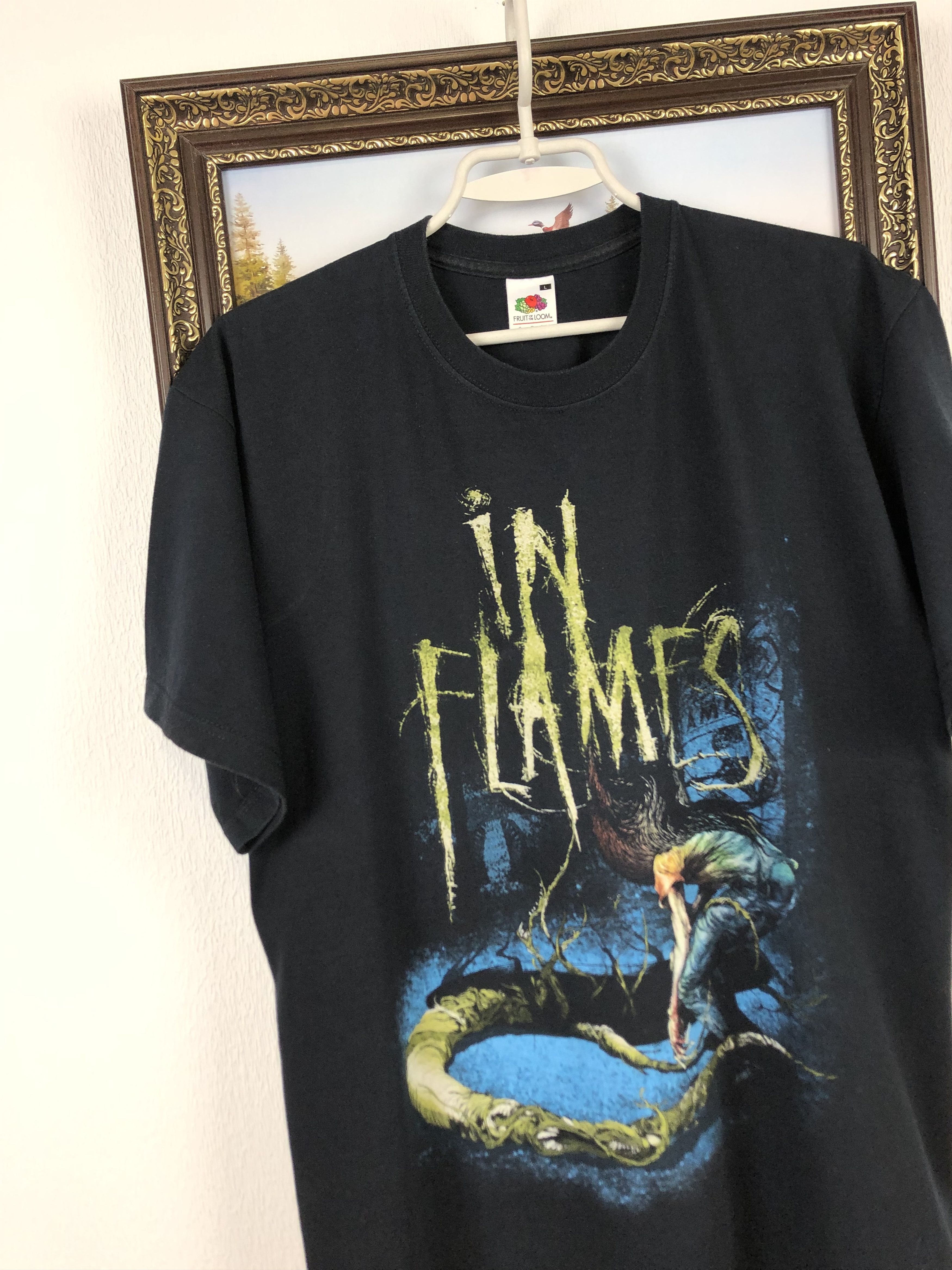 Band Tees In Flames Band Tee Shirt Rare Hype Sense Of Purpose Size US L / EU 52-54 / 3 - 3 Thumbnail