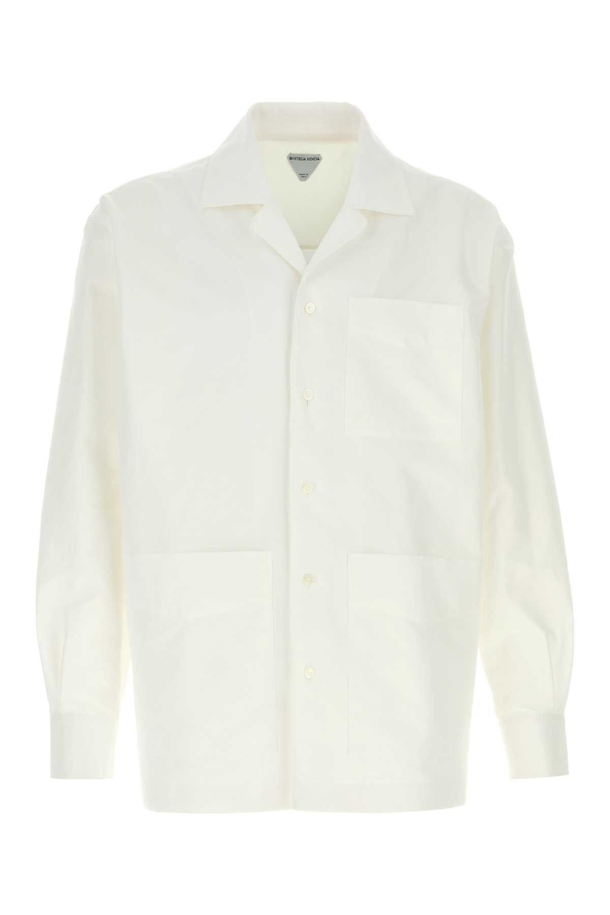 Bottega Veneta White Cotton Shirt Size US M / EU 48-50 / 2 - 1 Thumbnail