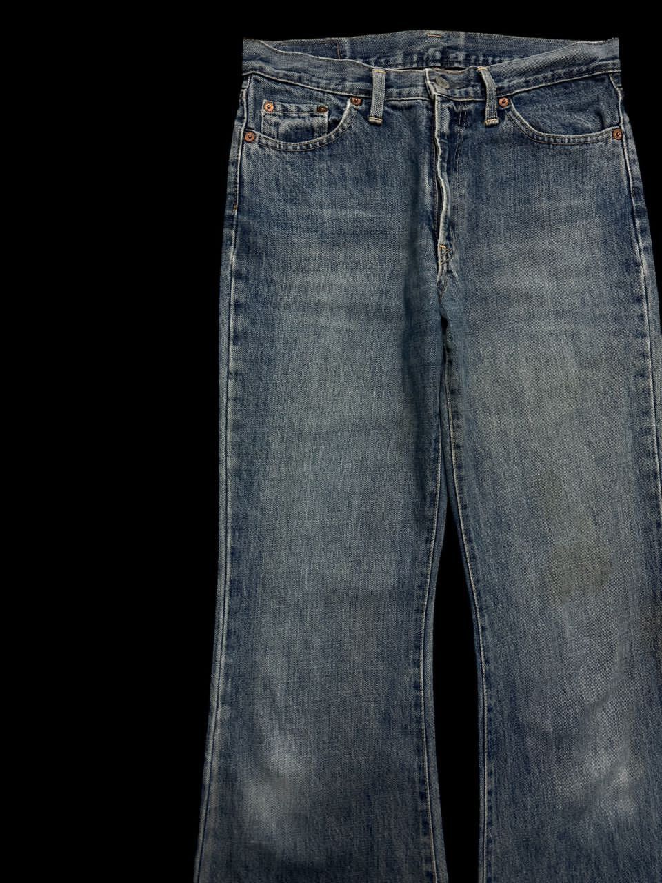 GOSTAR DE FUGA FLARED If Six Was Nine Le Grande Bleu Style By Japanese Jean Size US 28 / EU 44 - 4 Thumbnail