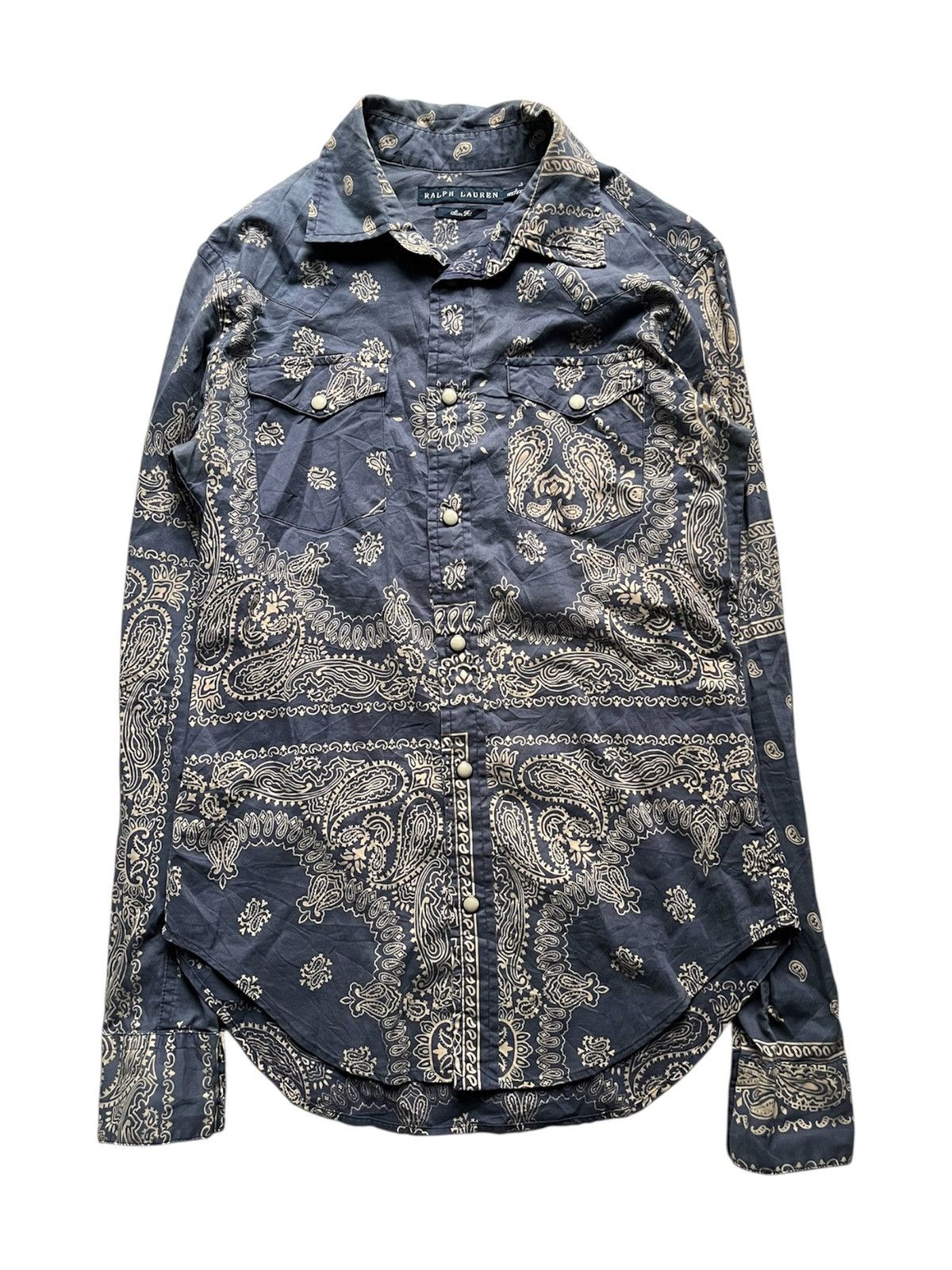 RRL Ralph Lauren Vintage ralph lauren paisley stone button shirt Size US M / EU 48-50 / 2 - 1 Thumbnail