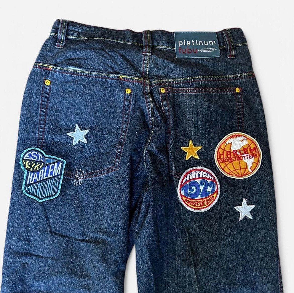 Fubu Fubu Harlem Globetrotters Denim Jean Size US 32 / EU 48 - 4 Thumbnail