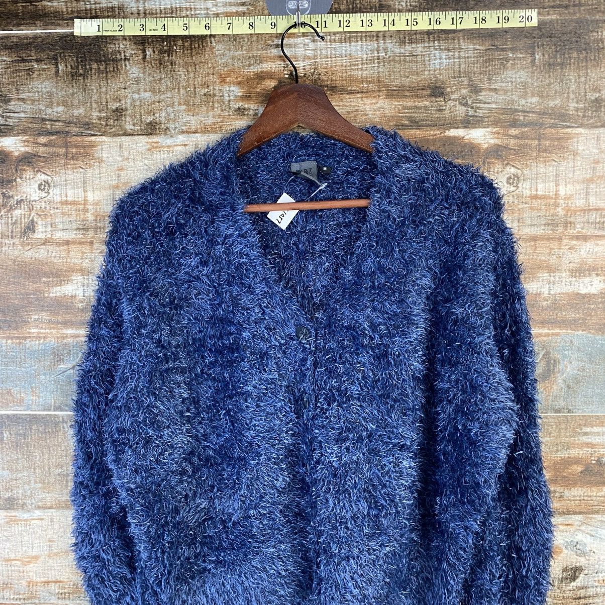 Japanese Brand DL Dirz Blue Fur shaggy Mohair Knitwear #C1057 Size M / US 6-8 / IT 42-44 - 2 Thumbnail