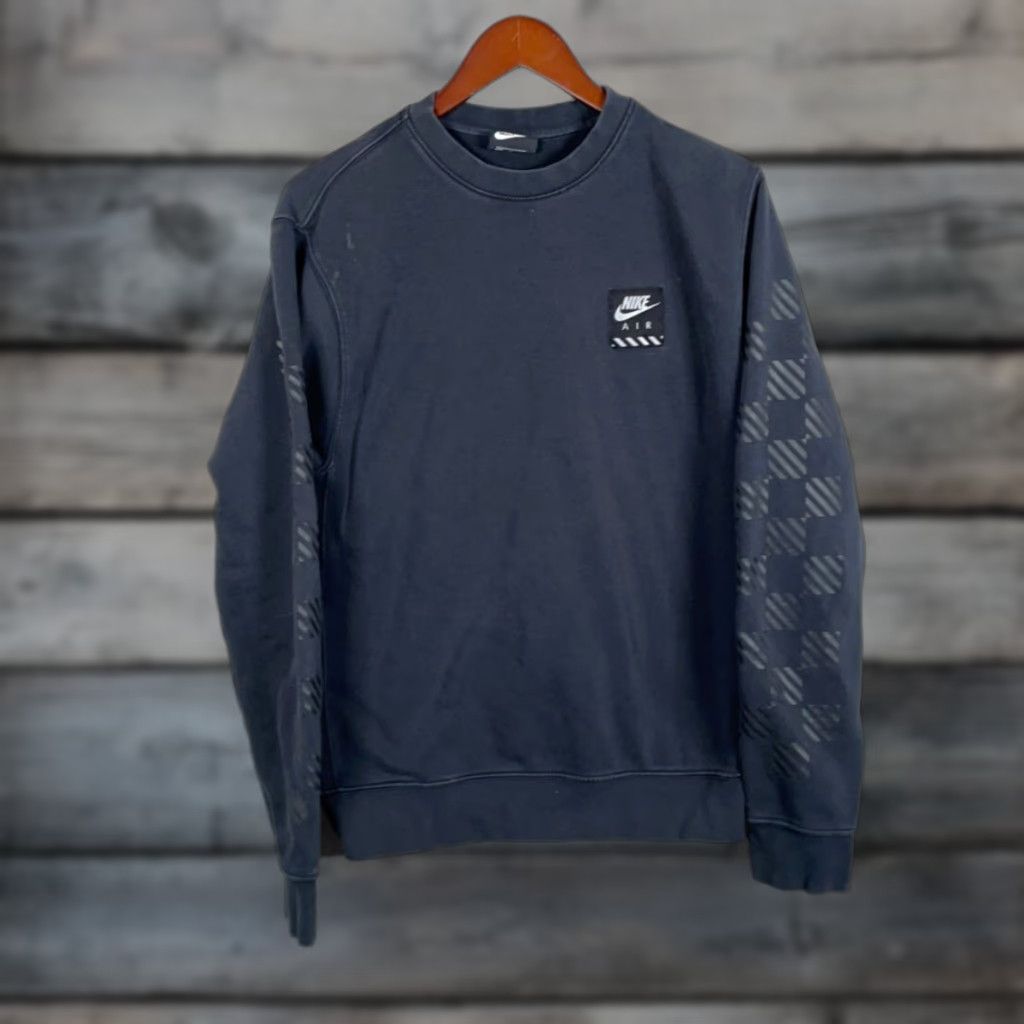 Jordan Brand Nike Air Crewneck Sweatshirt Adult Medium Black Check Sleeve Pattern BV7772 Size US M / EU 48-50 / 2 - 1 Thumbnail