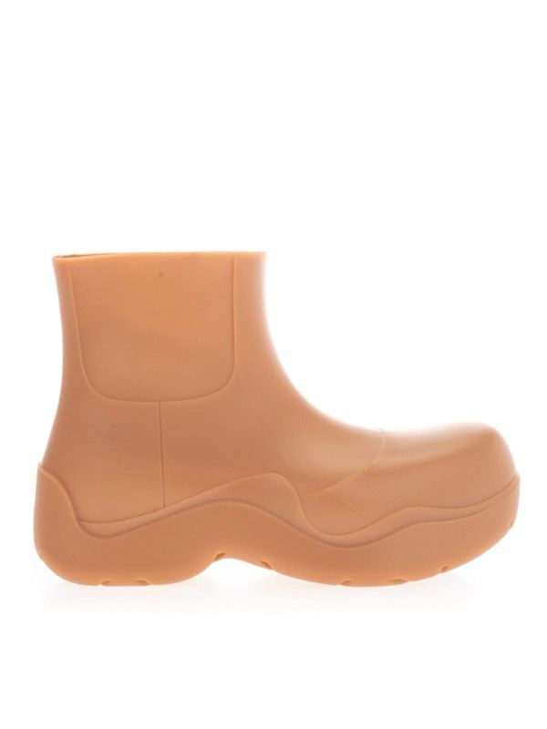 Bottega Veneta Bottega Veneta Puddle Rubber Ankle Boot ‘Beige’ Size US 7 / EU 40 - 1 Thumbnail